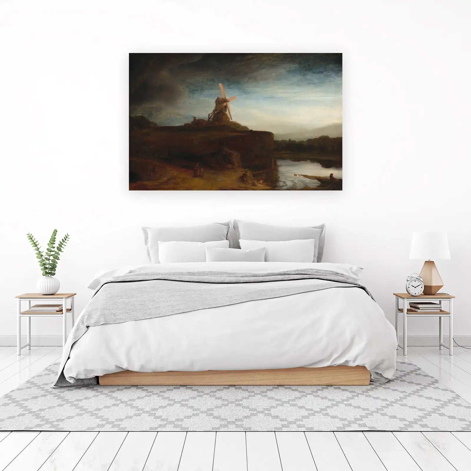 Dramatic Windmill Landscape Wall Art