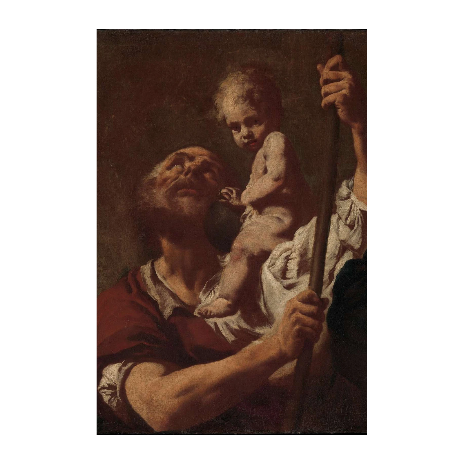 St. Christopher & Child Baroque Wall Art