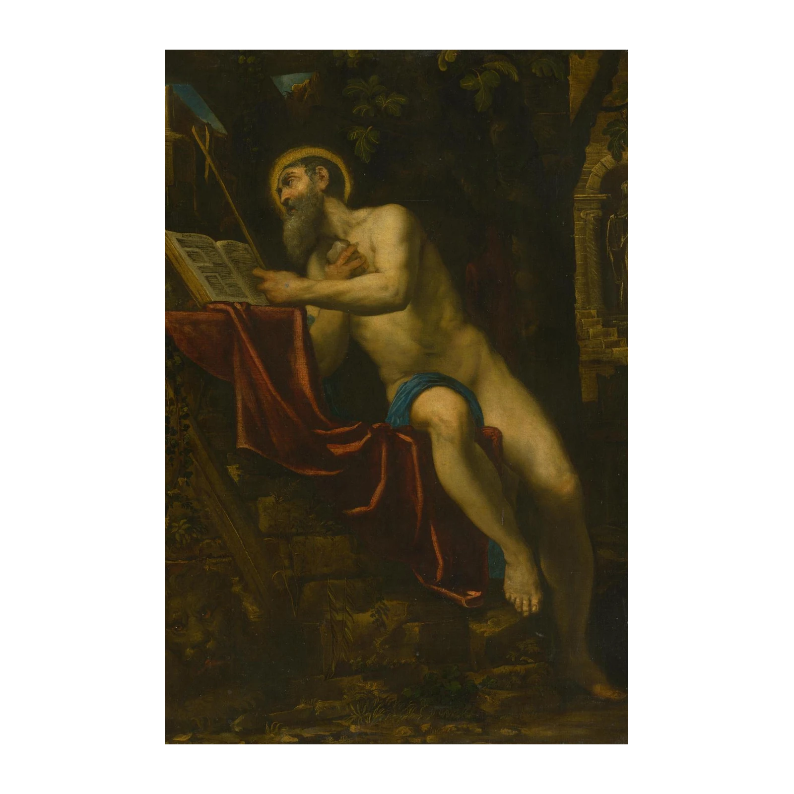 Baroque Saint Reading Wall Art