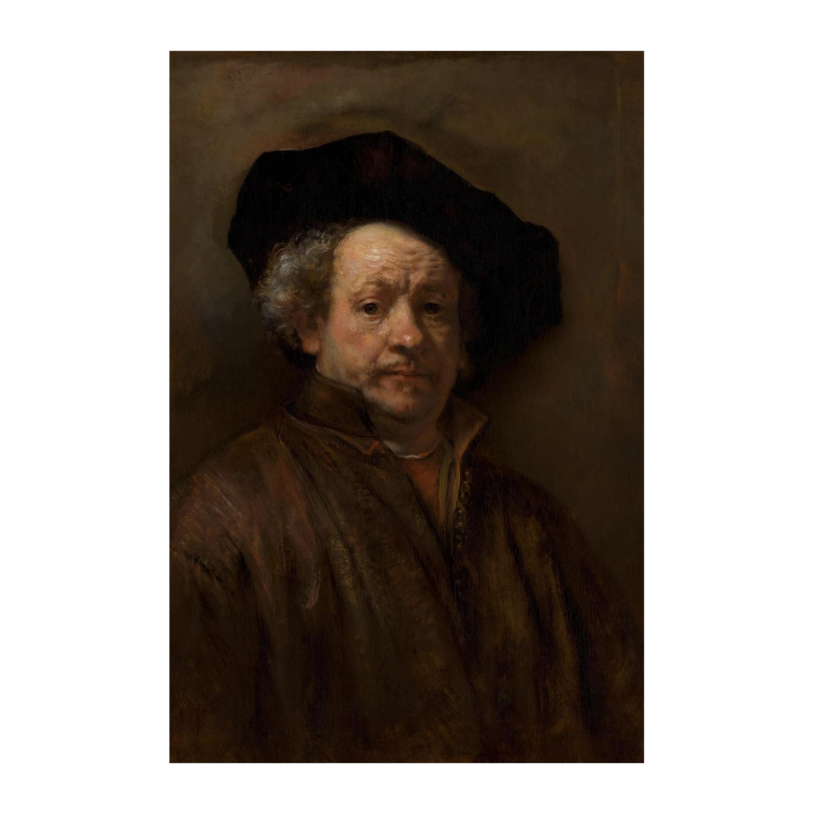 Rembrandt Self Portrait Dark Hat Wall Art