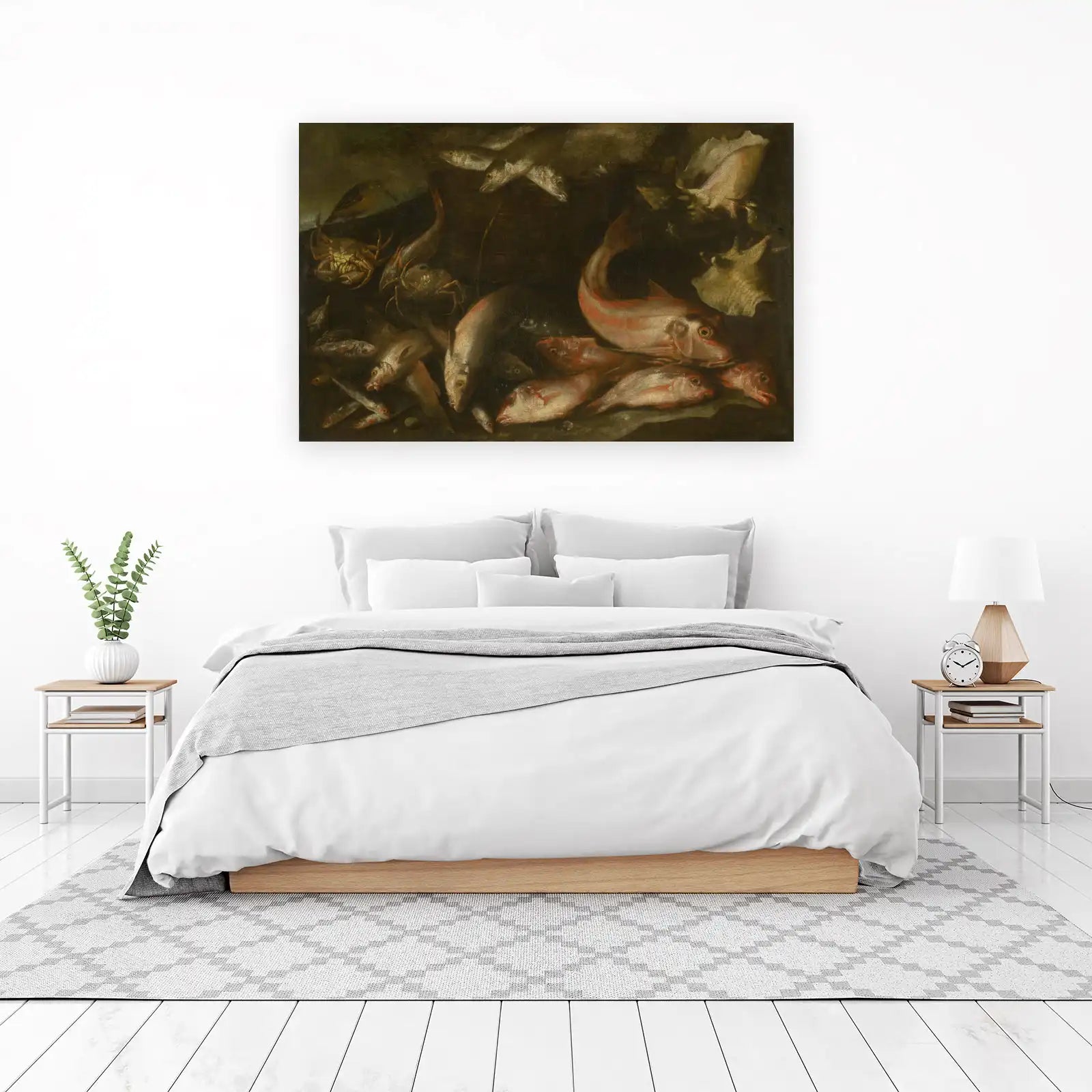 Vibrant Still Life Fish & Crab Wall Art