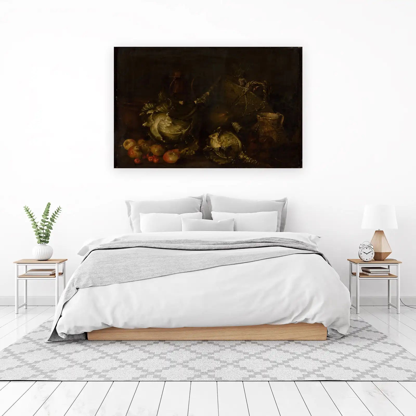 Classic Still Life Cabbage Apples Wall Art