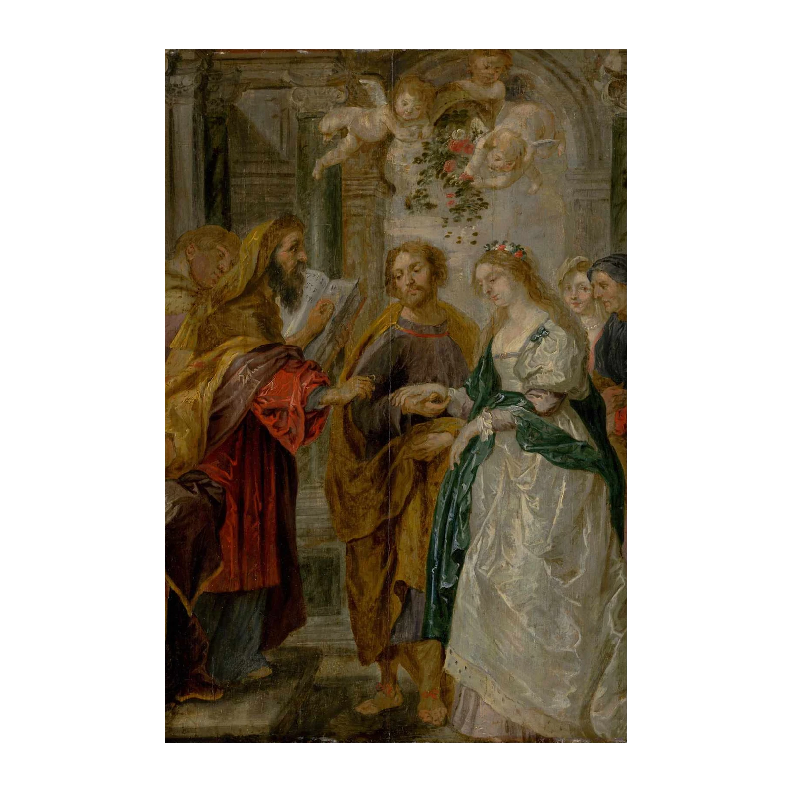 Baroque Wedding Scene Wall Art