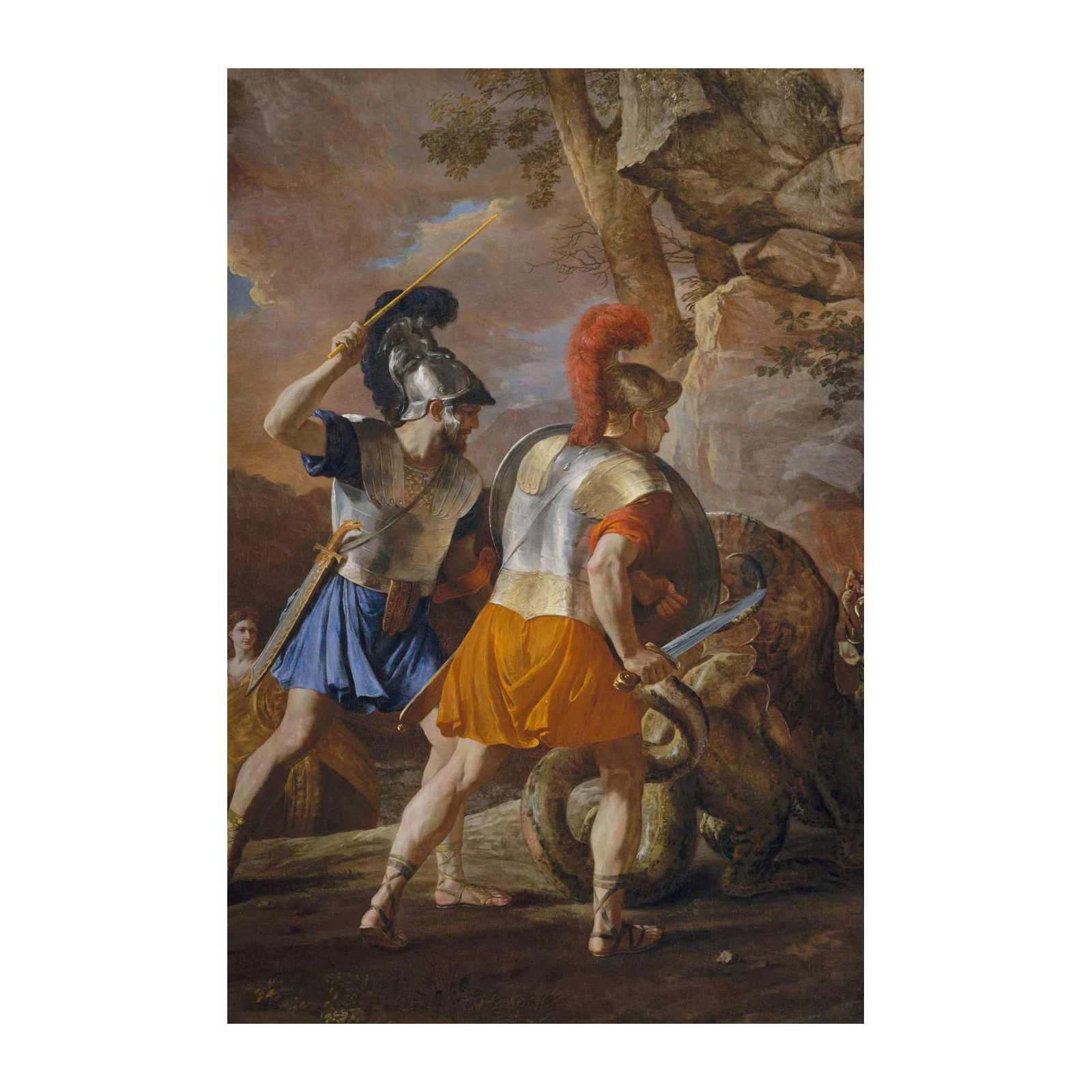 Heroic Battle Mythical Beast Wall Art