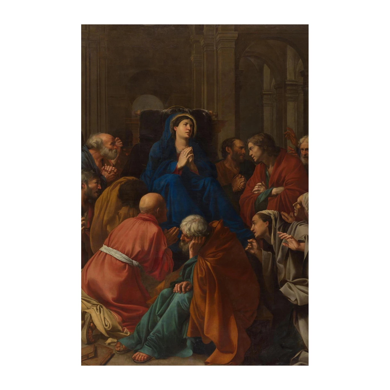 Apostles Gathering Around Mary Wall Art