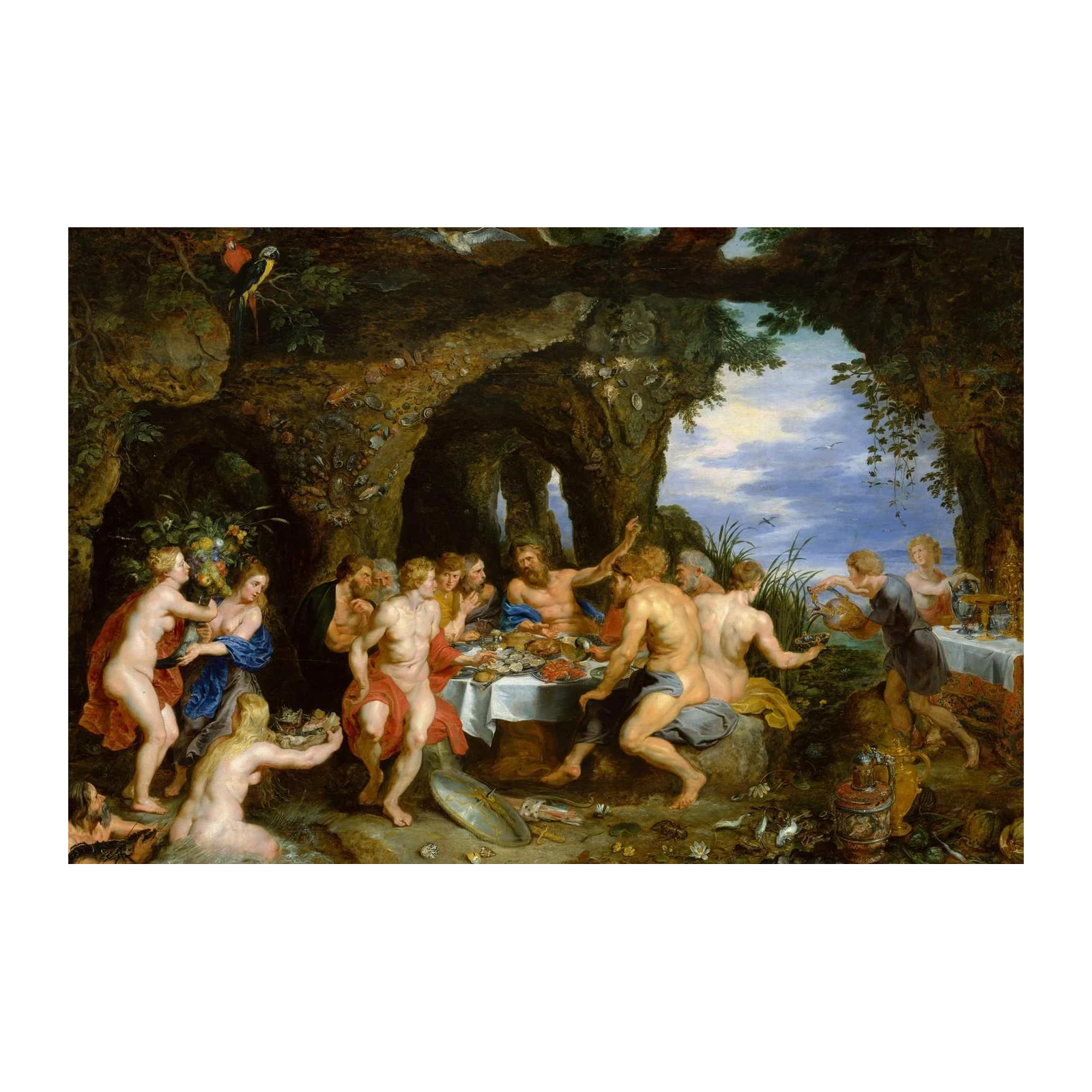 Mythological Banquet Scene Wall Art