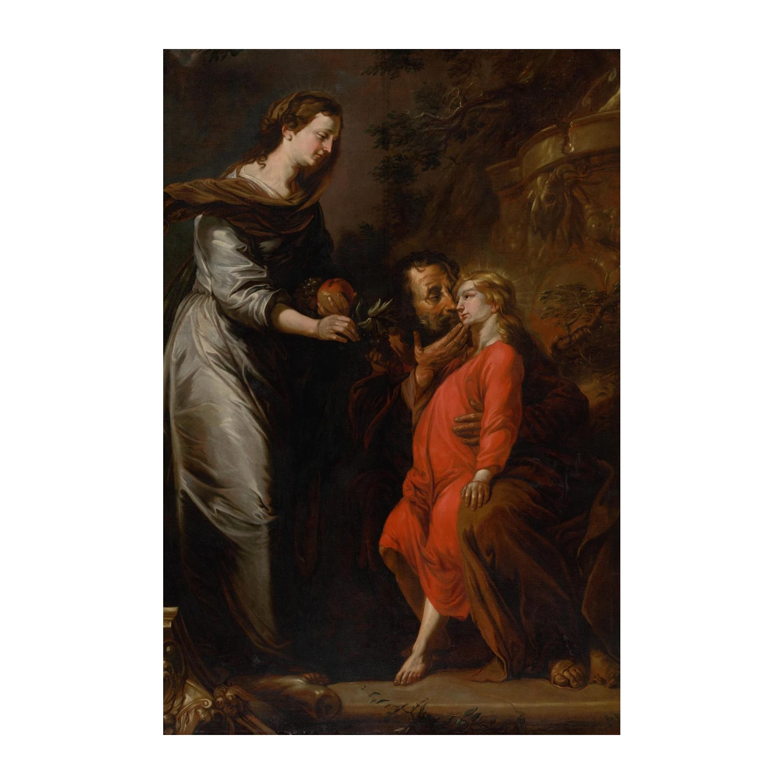 Baroque Embrace: Joseph & Jesus Wall Art