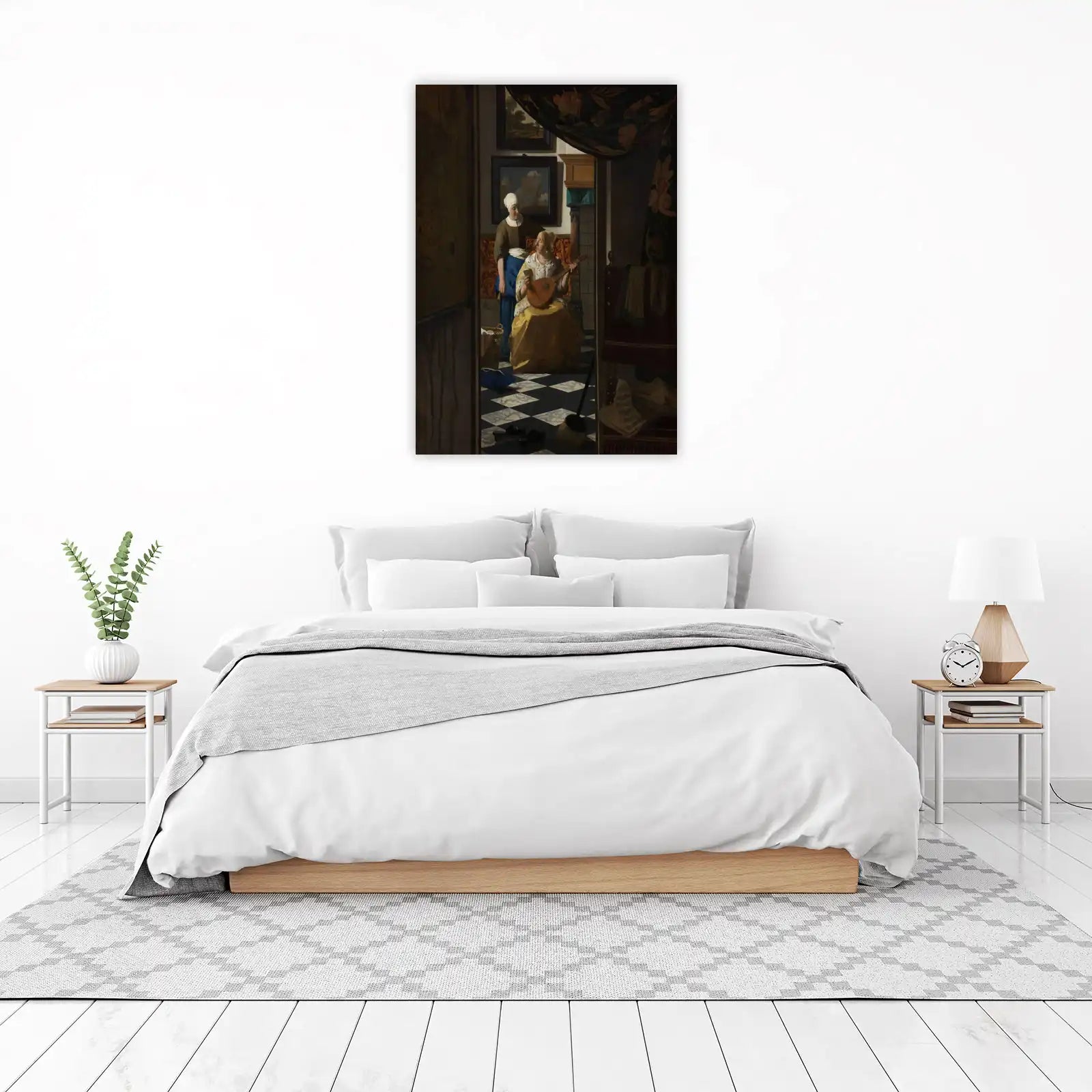 Woman with a Lute "The Music Lesson" Wall Art