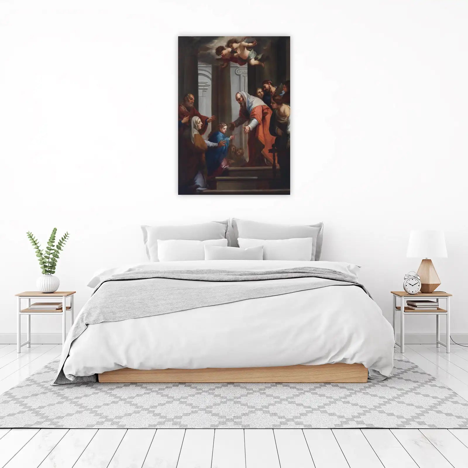 Baroque Masterpiece Angelic Embrace Wall Art