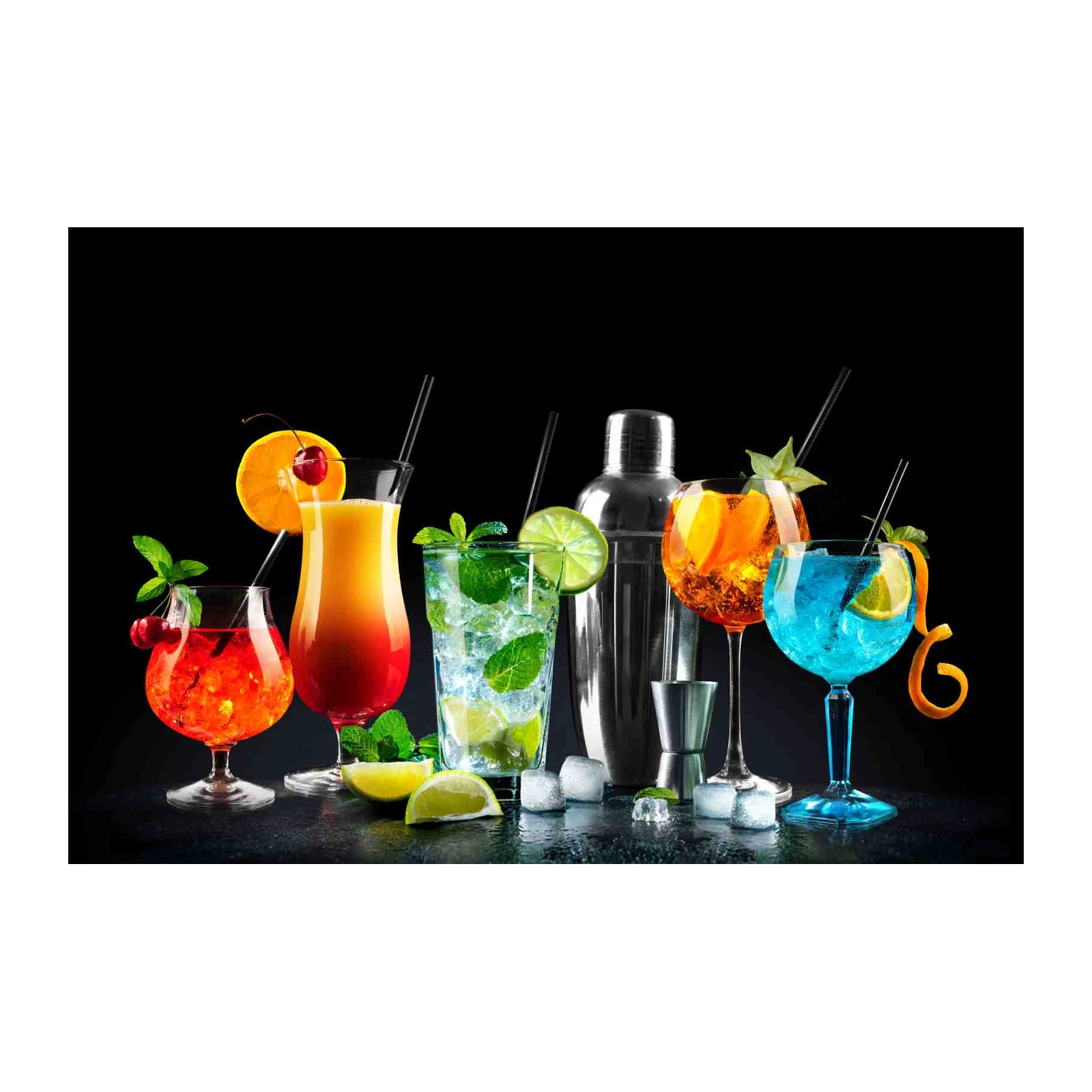 Vibrant Cocktail Collection Wall Art