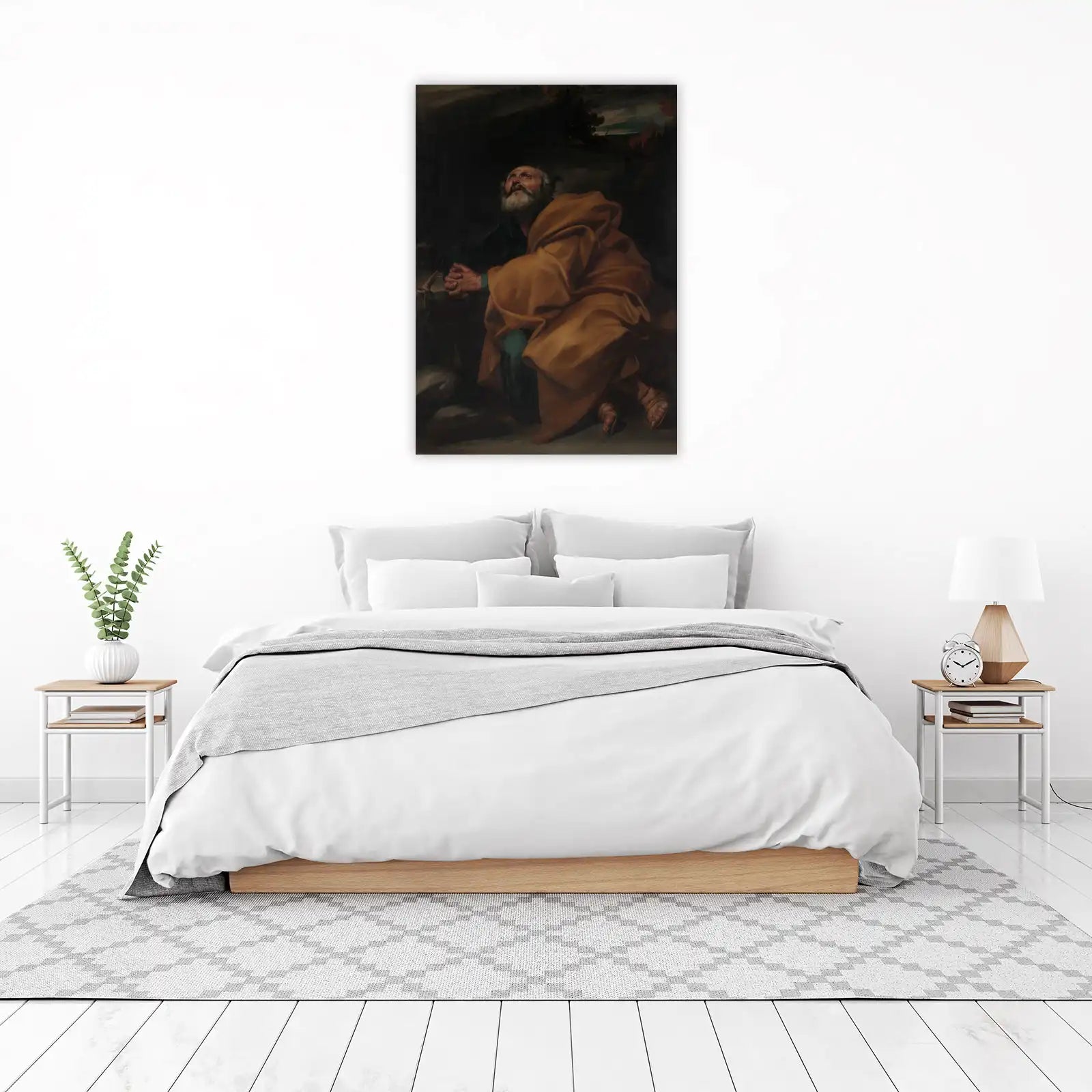 Penitent Saint Looking Up Wall Art