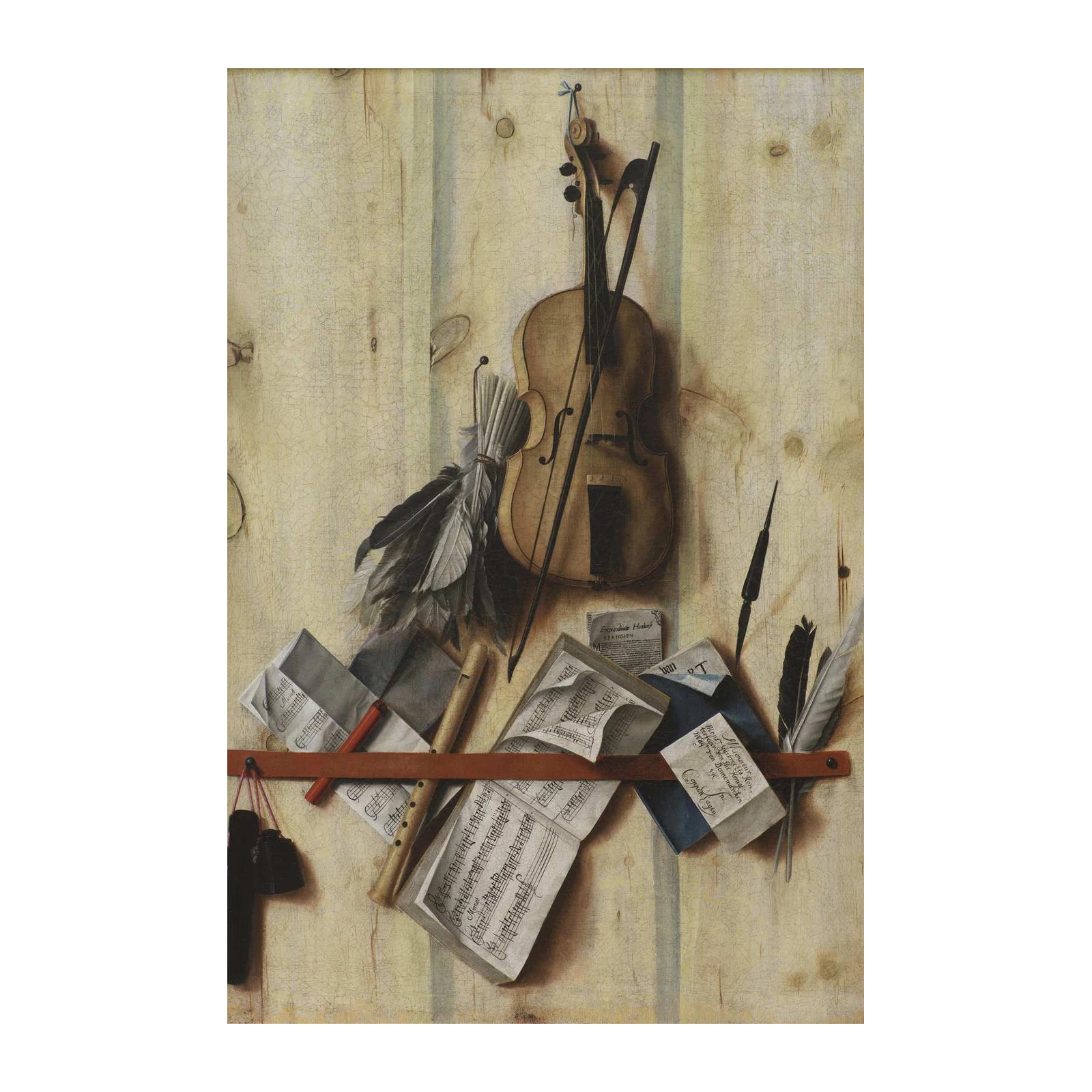 Vintage Musical Instruments & Sheet Music Wall Art