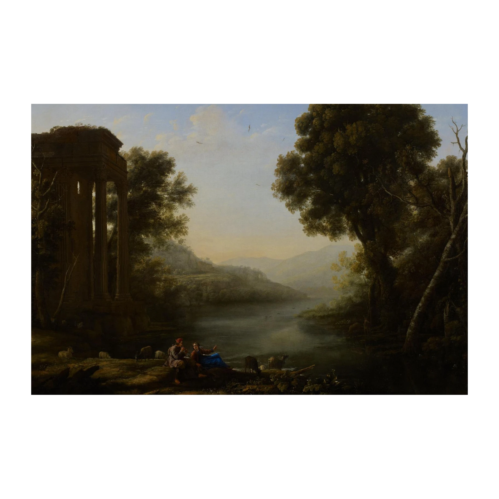 Pastoral Landscape with Ruins Wall Art