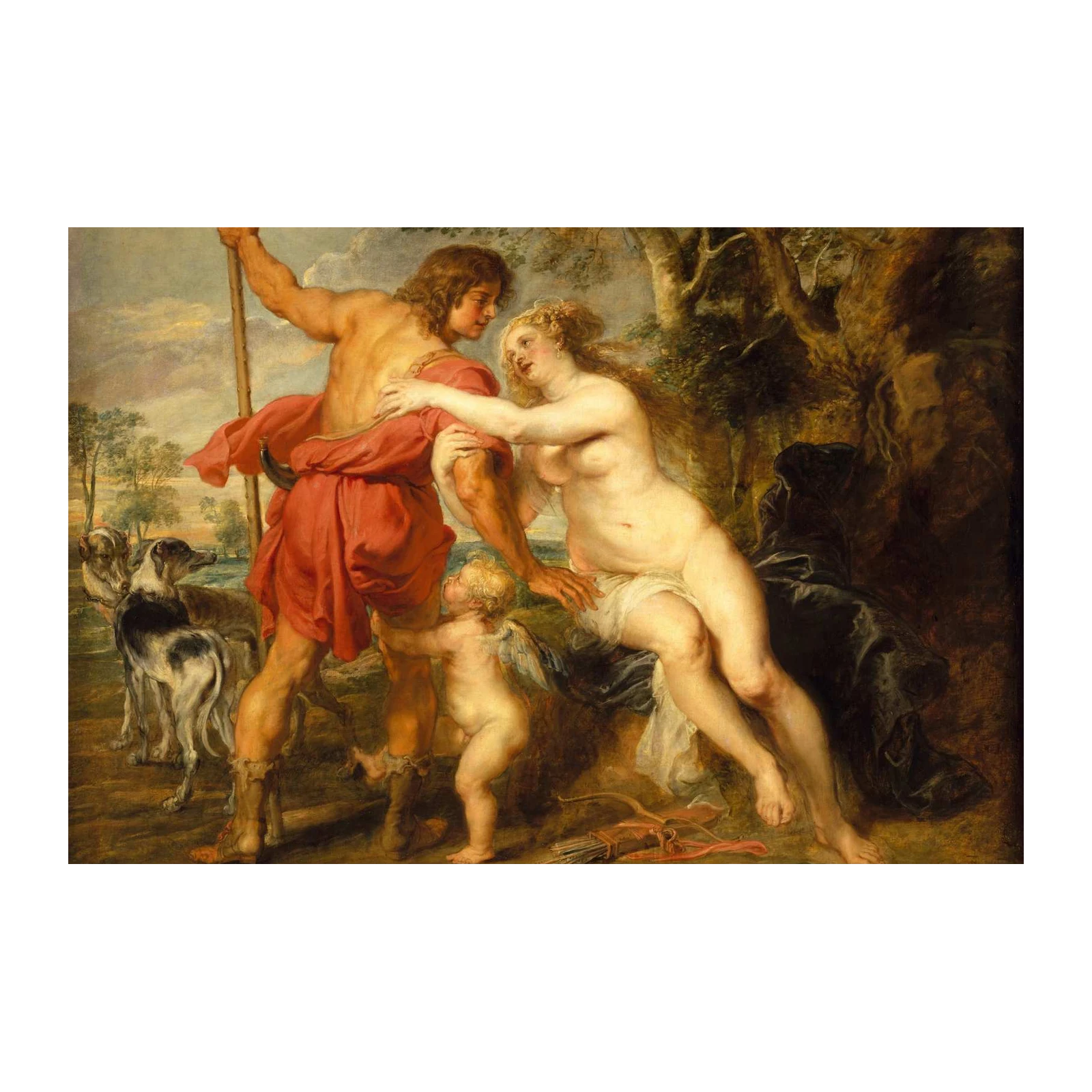 Venus and Adonis Renaissance Wall Art
