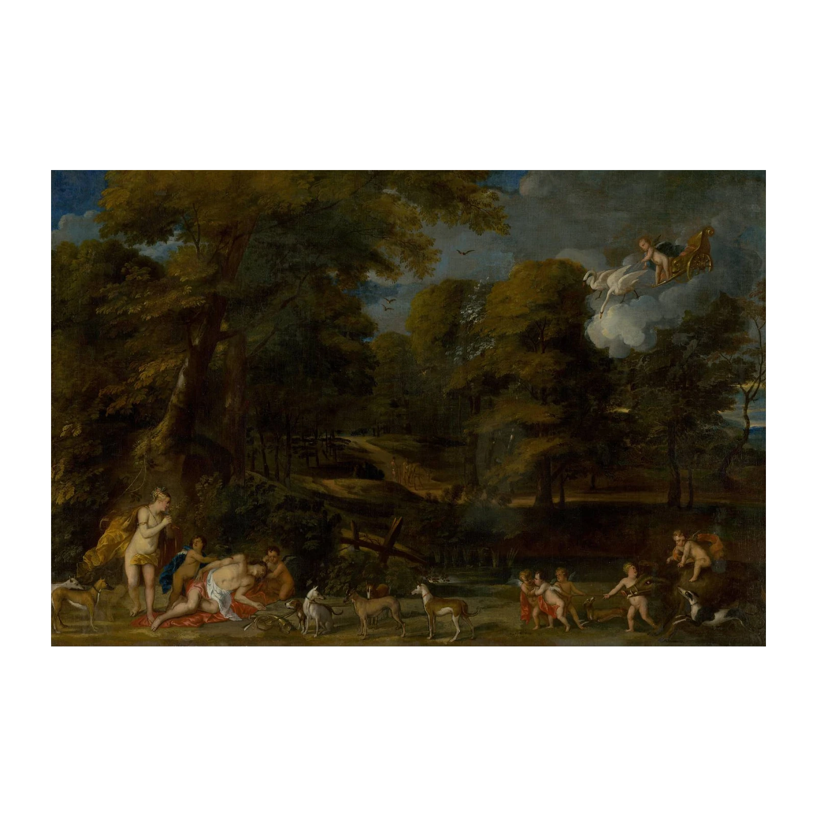 Mythological Forest Scene Wall Art