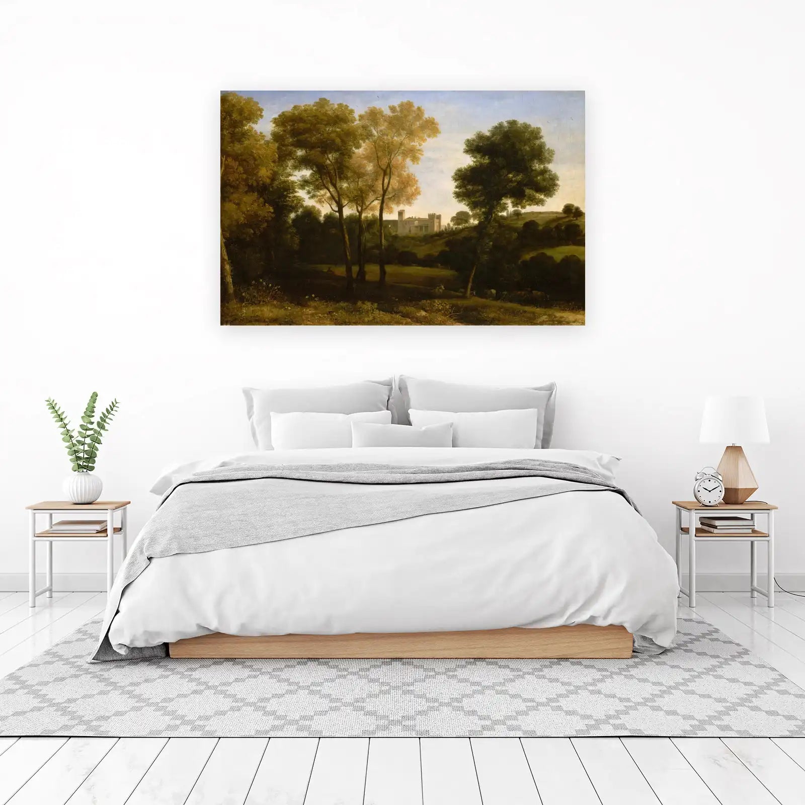 Serene Italian Landscape Castle Wall Art