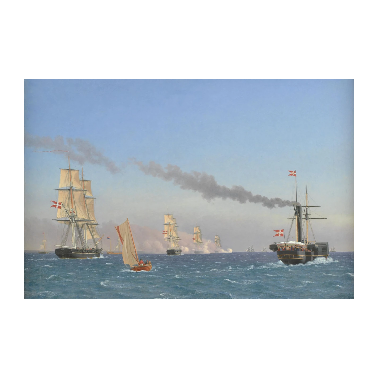 Majestic Naval Fleet Sailing Wall Art