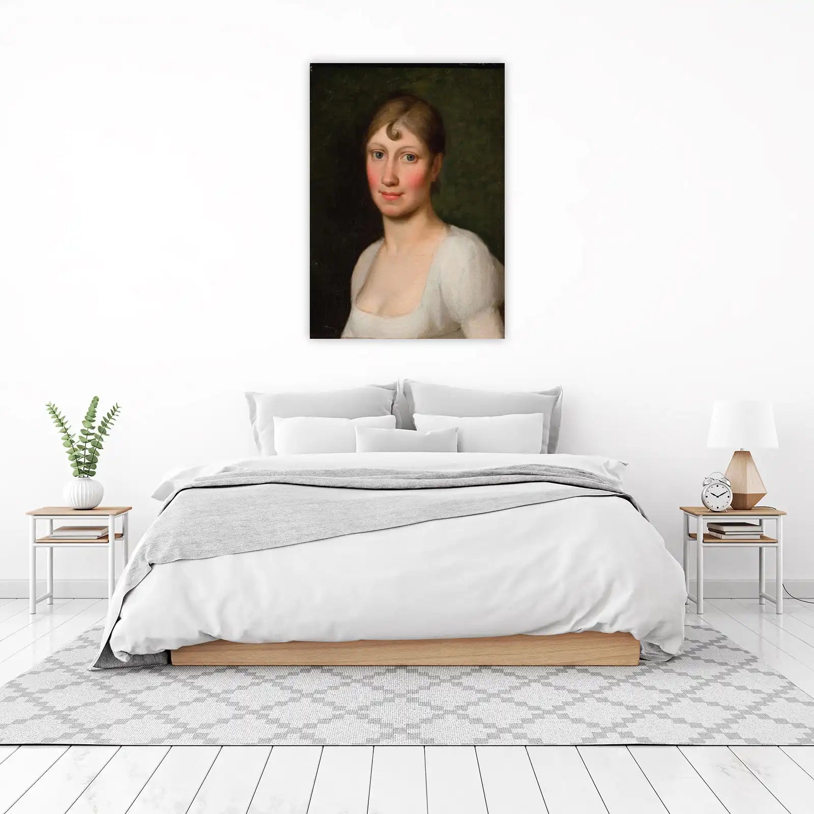 Elegant Portrait Woman Vintage Wall Art