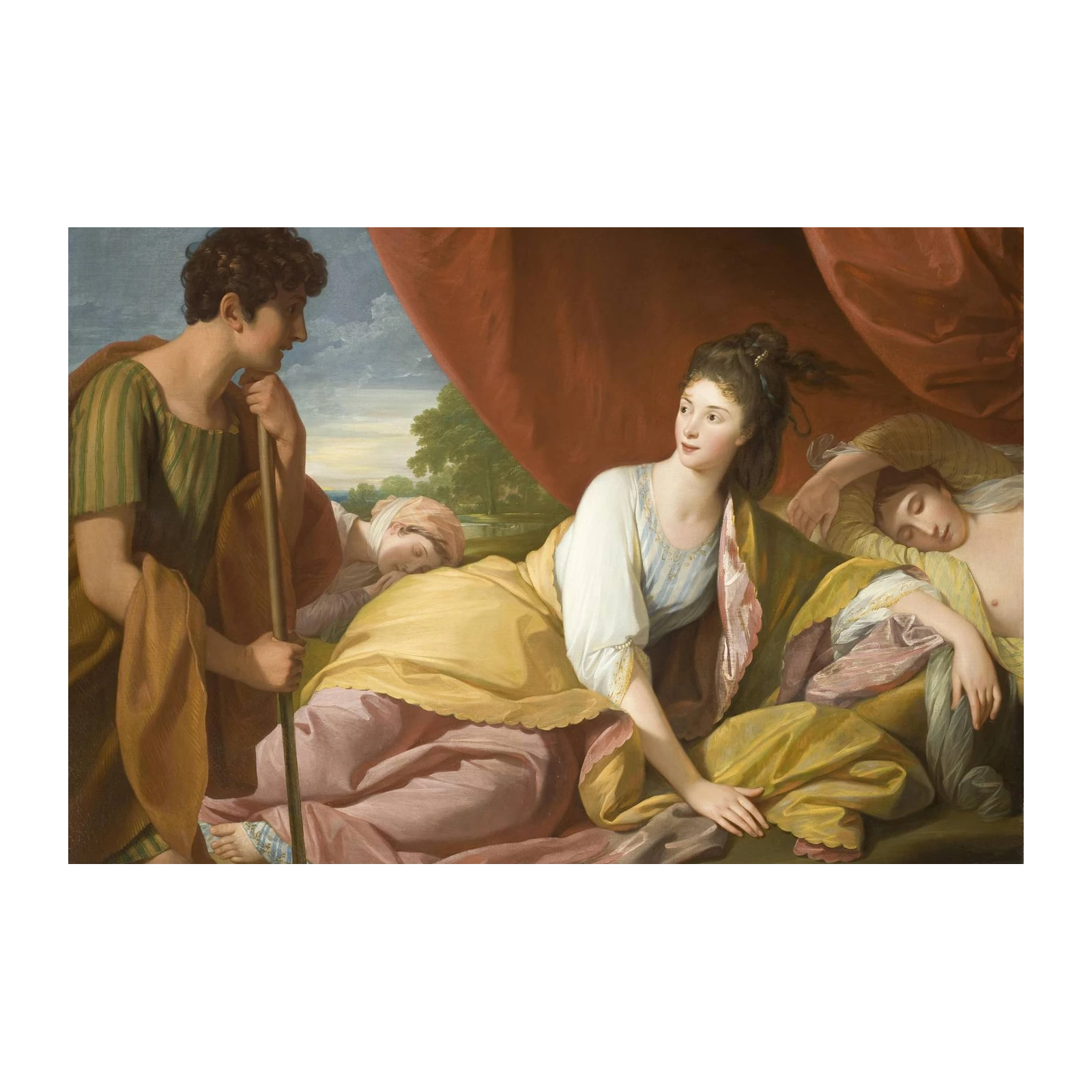 Pastoral Romance Oil Painting Wall Art
