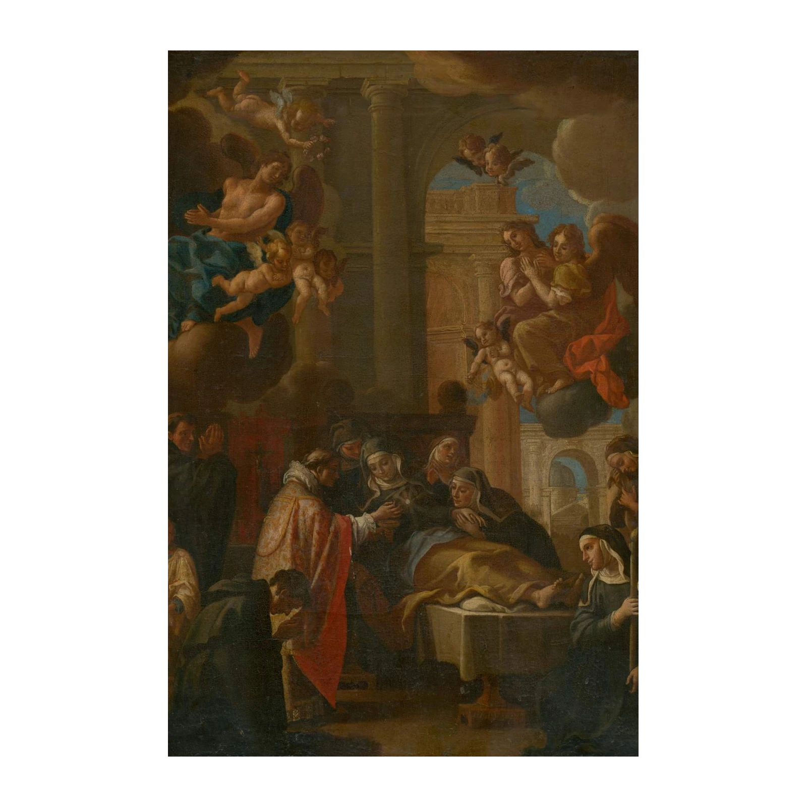 Religious Scene Cherub Angels Baroque Wall Art