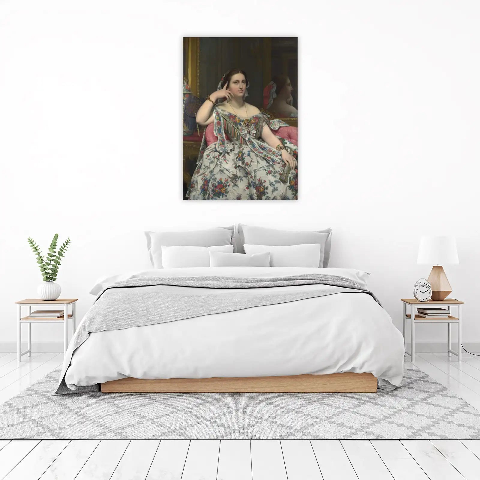 Victorian Lady Floral Dress Wall Art
