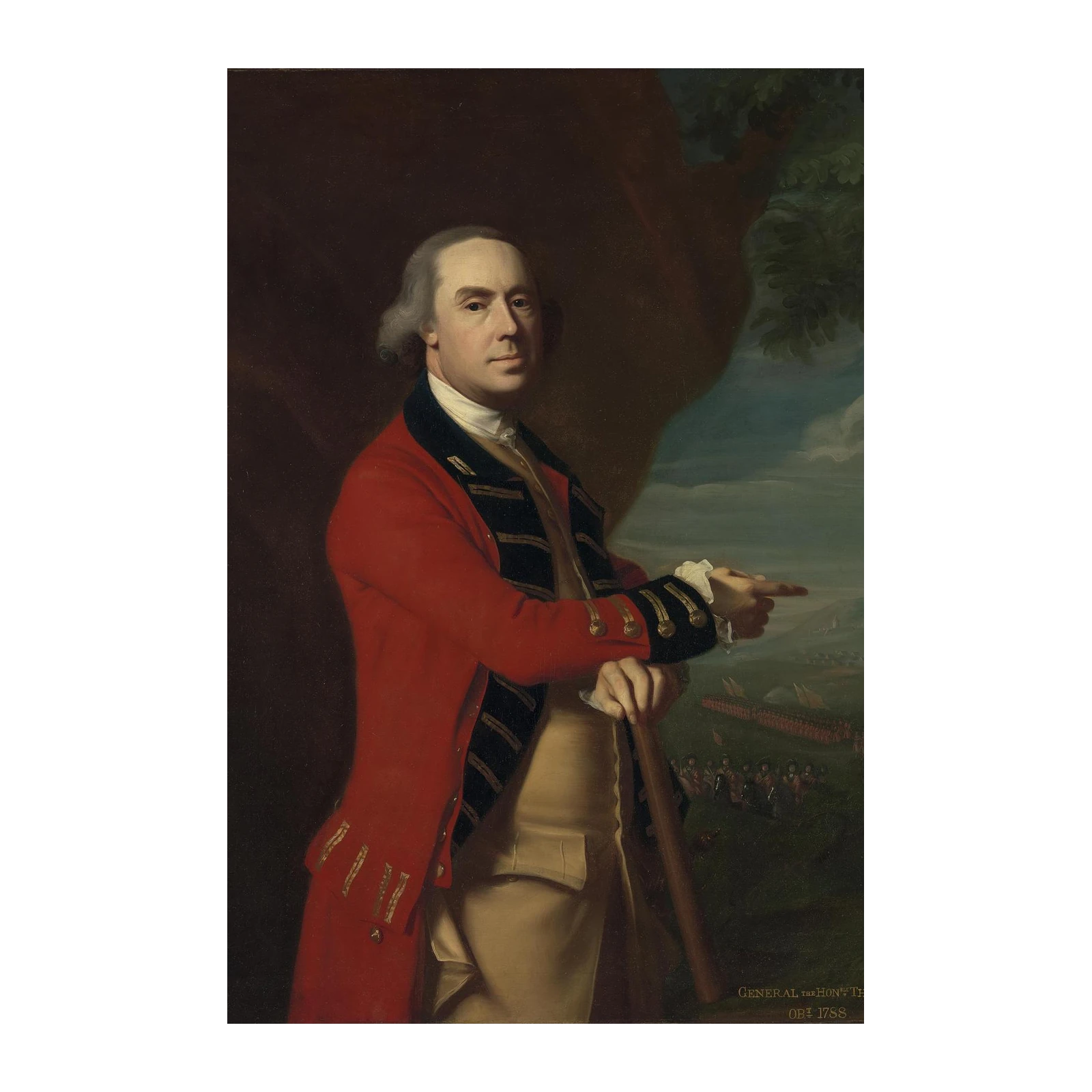 Historic General Portrait Red Coat Wall Art