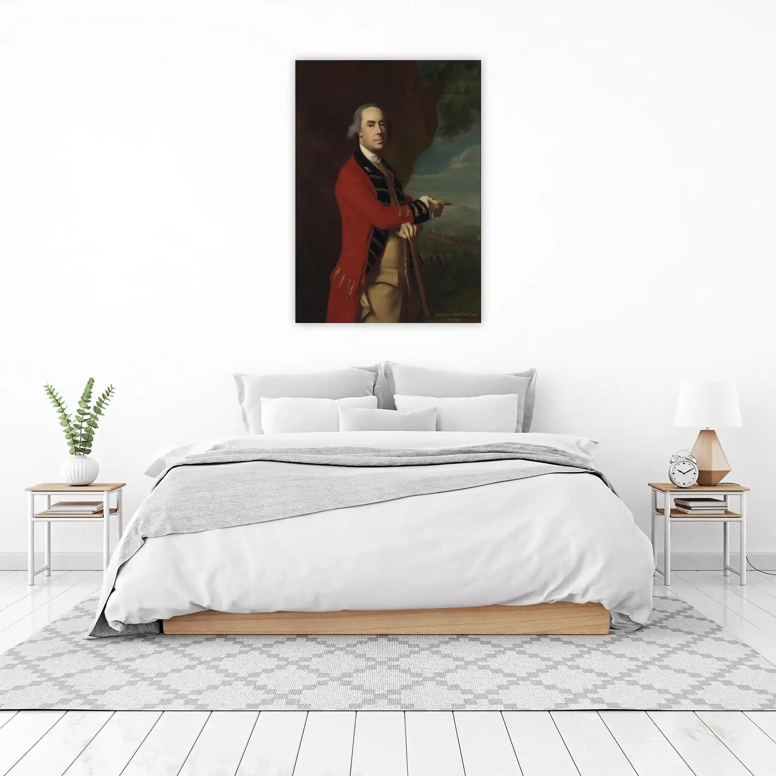Historic General Portrait Red Coat Wall Art