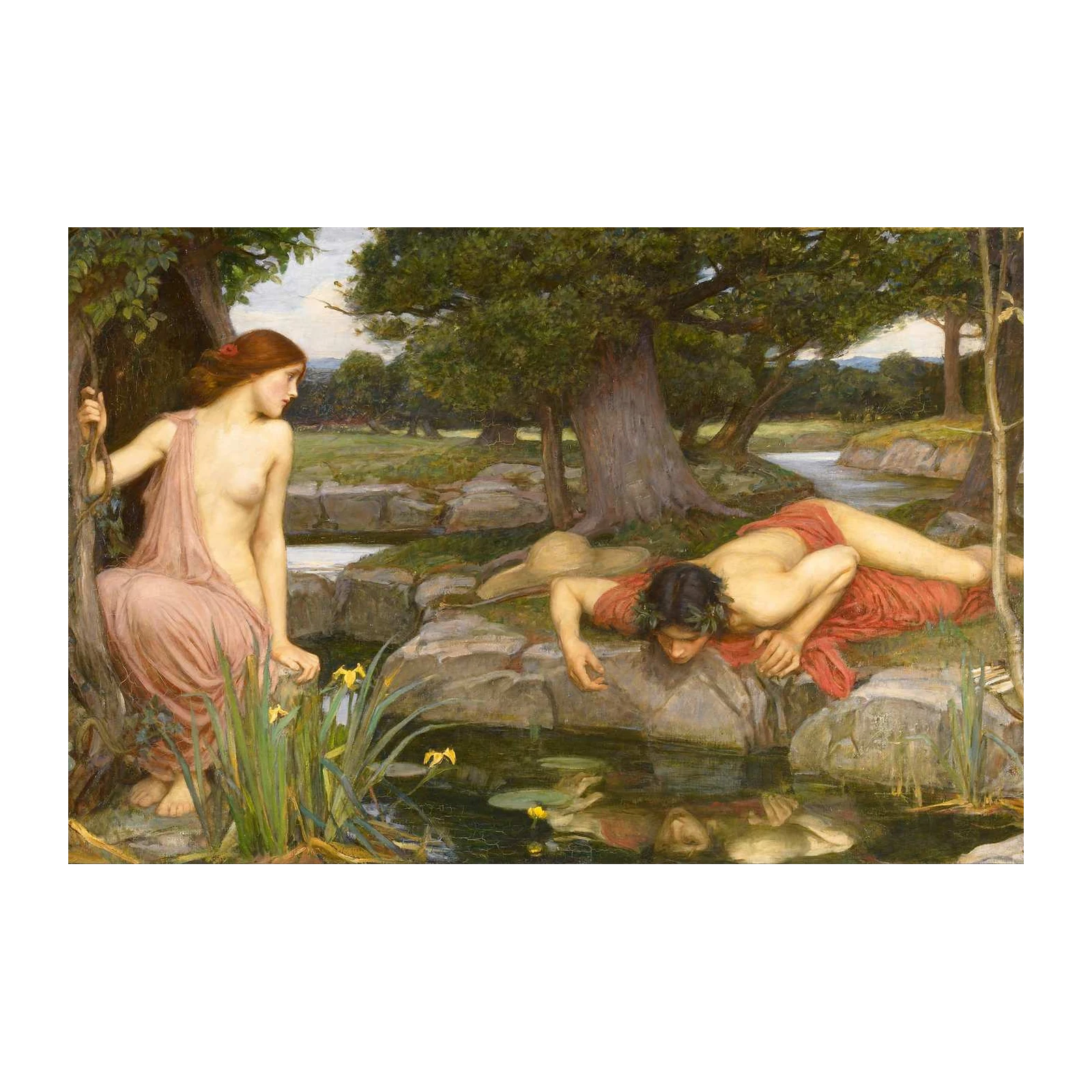 Mythological Scene Romantic Woman Man Wall Art