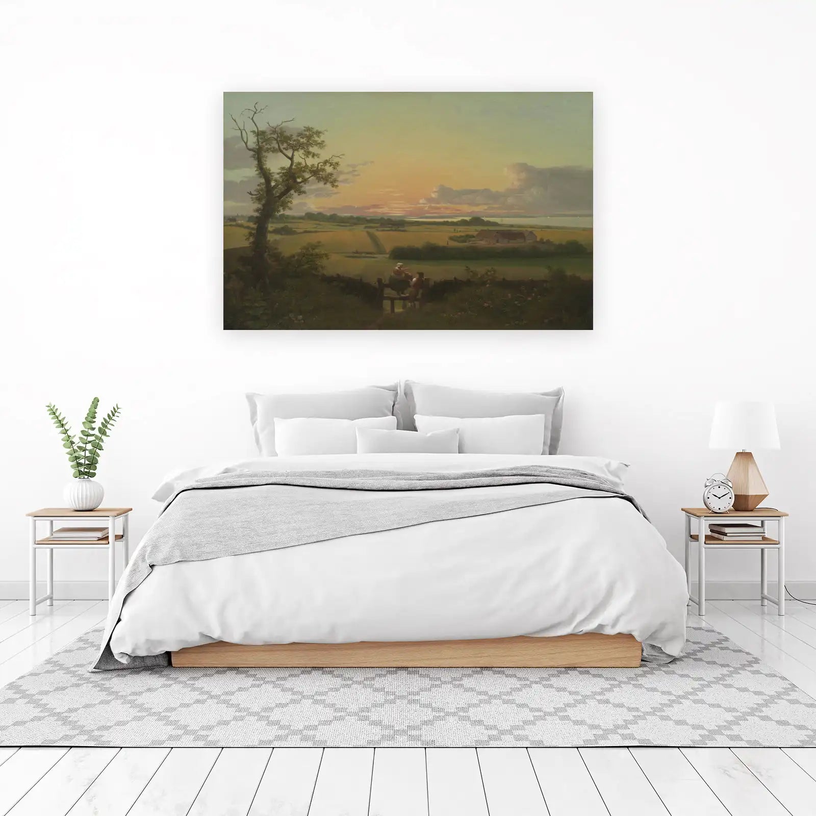 Serene Rural Landscape Sunset Wall Art