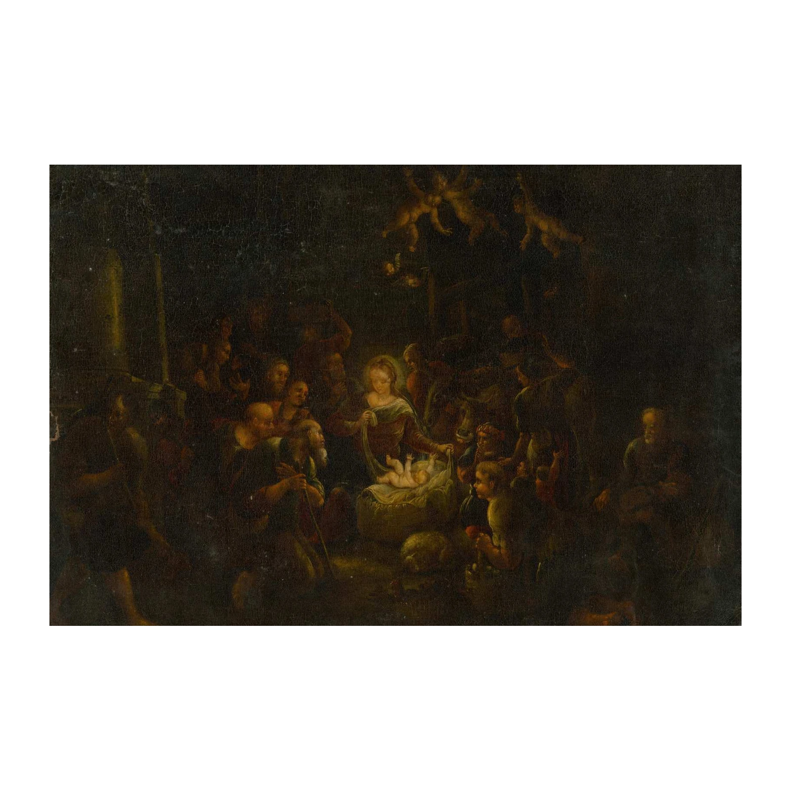 Nativity Scene Religious Art Wall Art