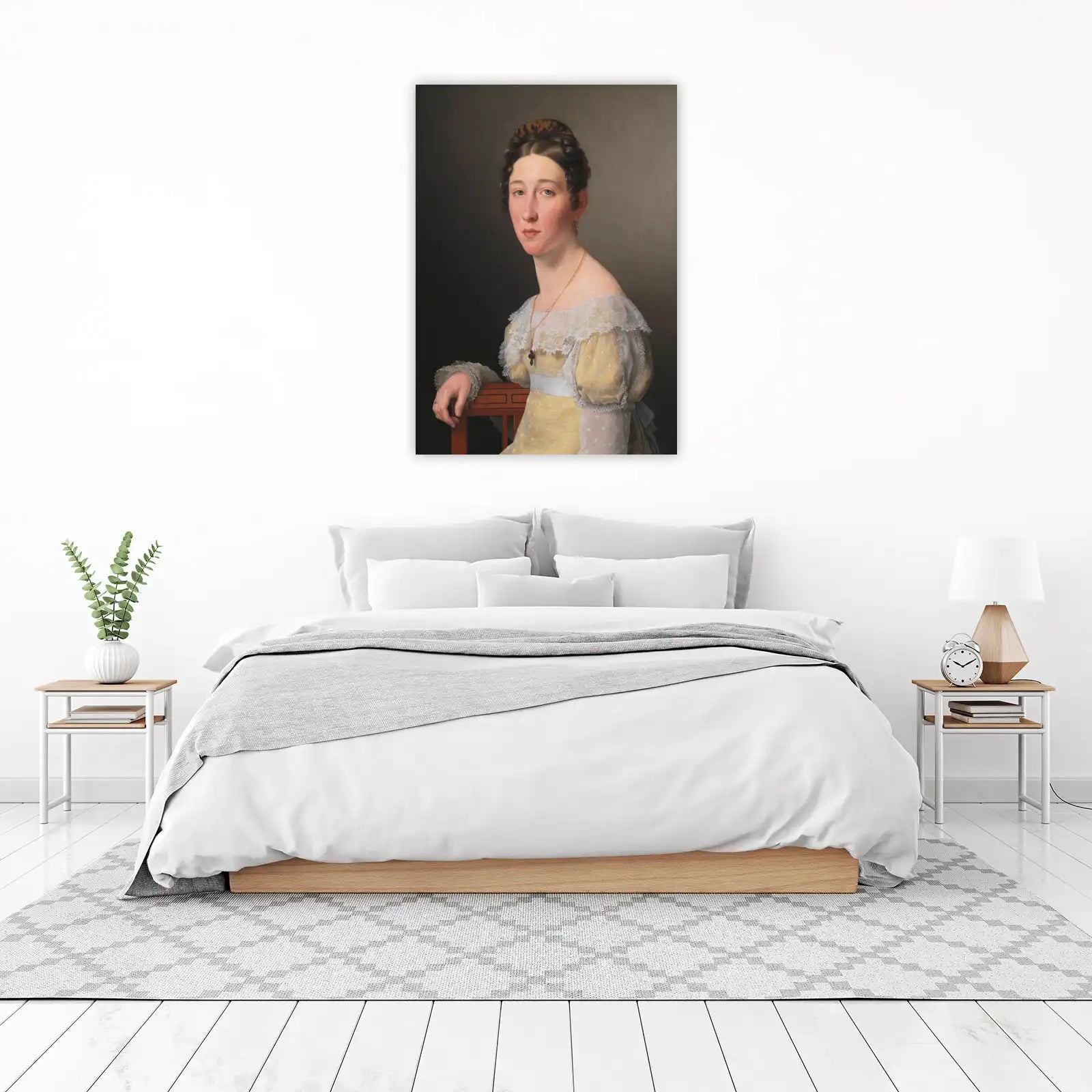 Elegant Lady Portrait Classic European Wall Art