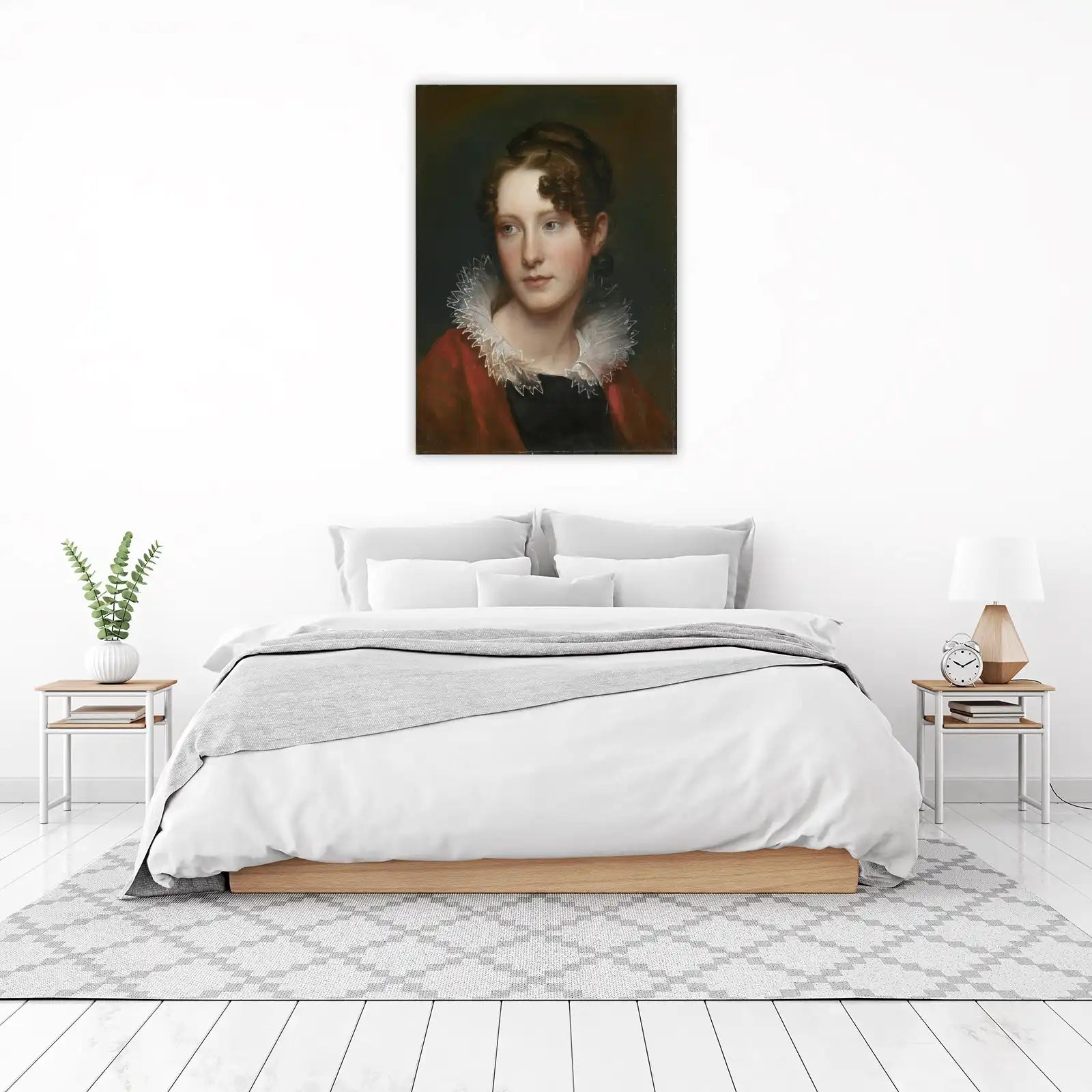 Elegant Lady Portrait Vintage Art Wall Art