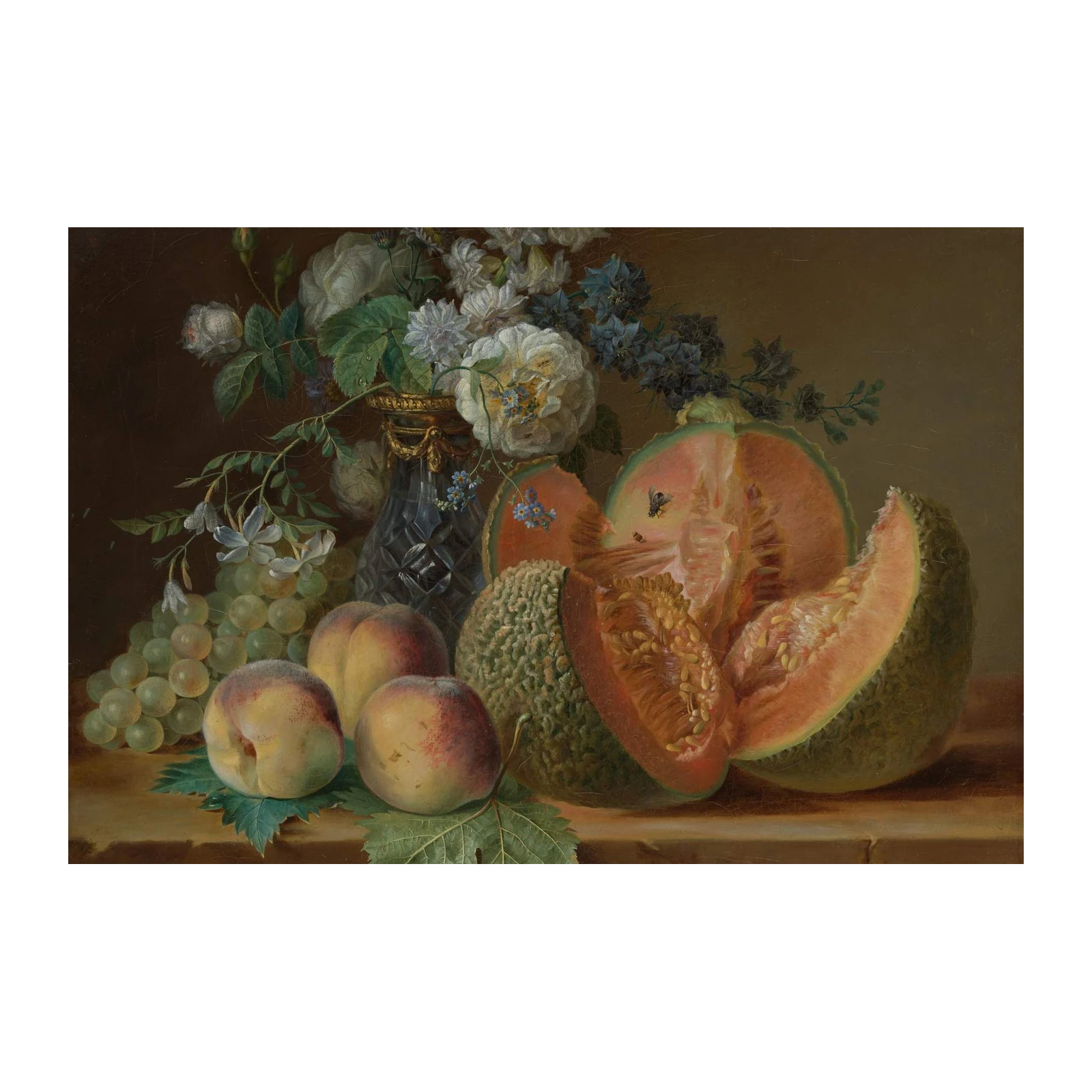 Exquisite Fruit & Flowers Still Life Wall Art