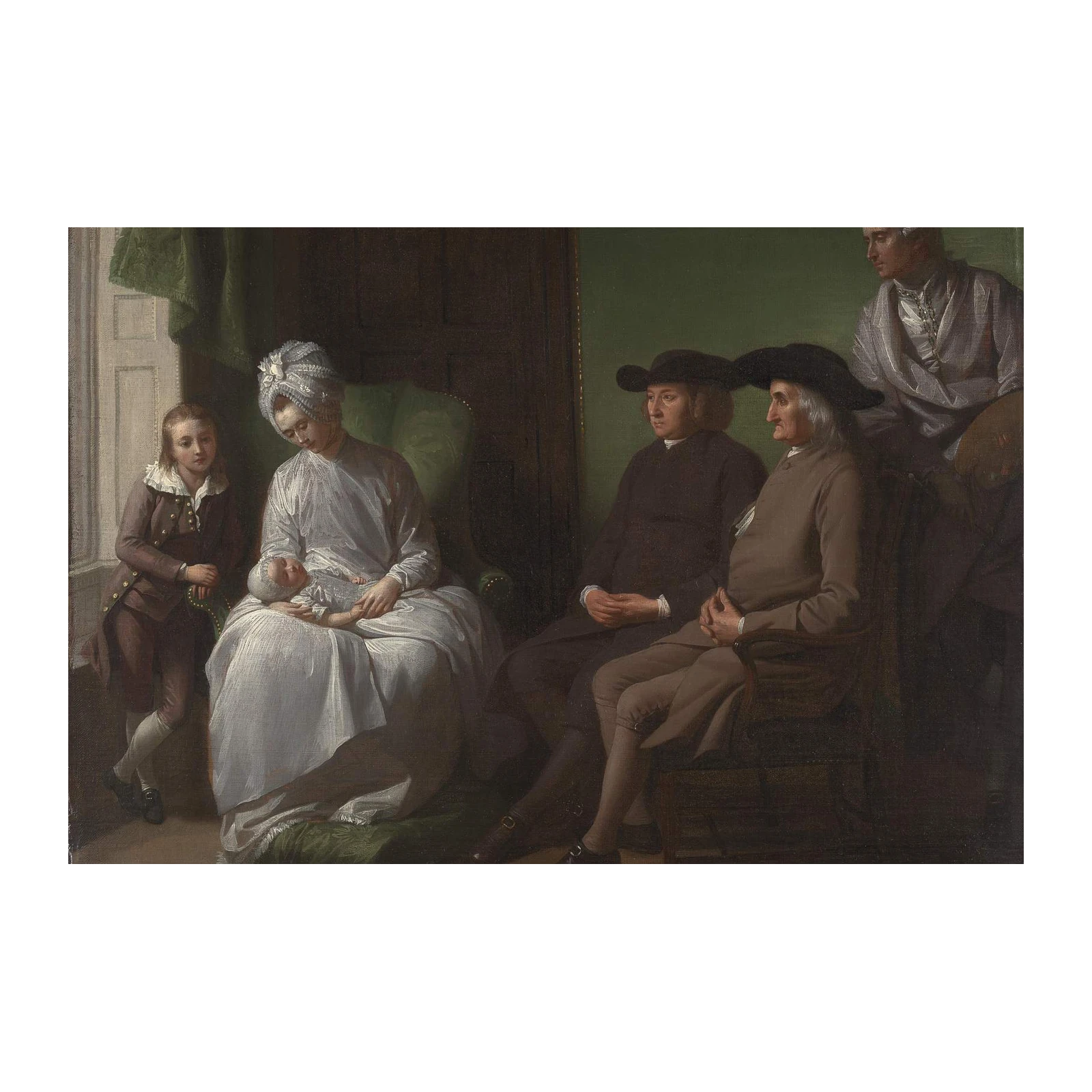 Georgian Family Portrait with Infant Wall Art
