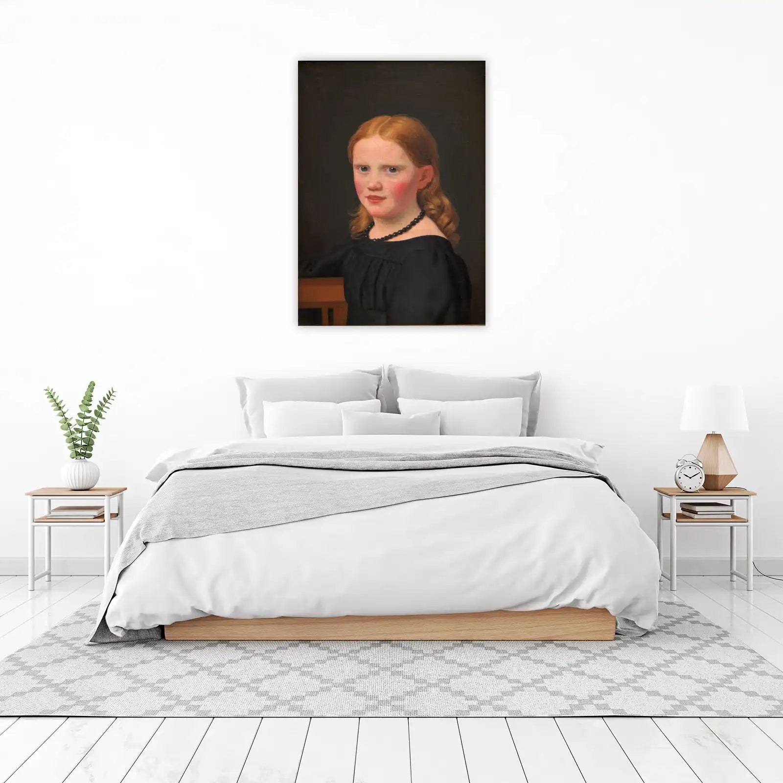 Victorian Girl Portrait Classic Oil Painting Wall Art