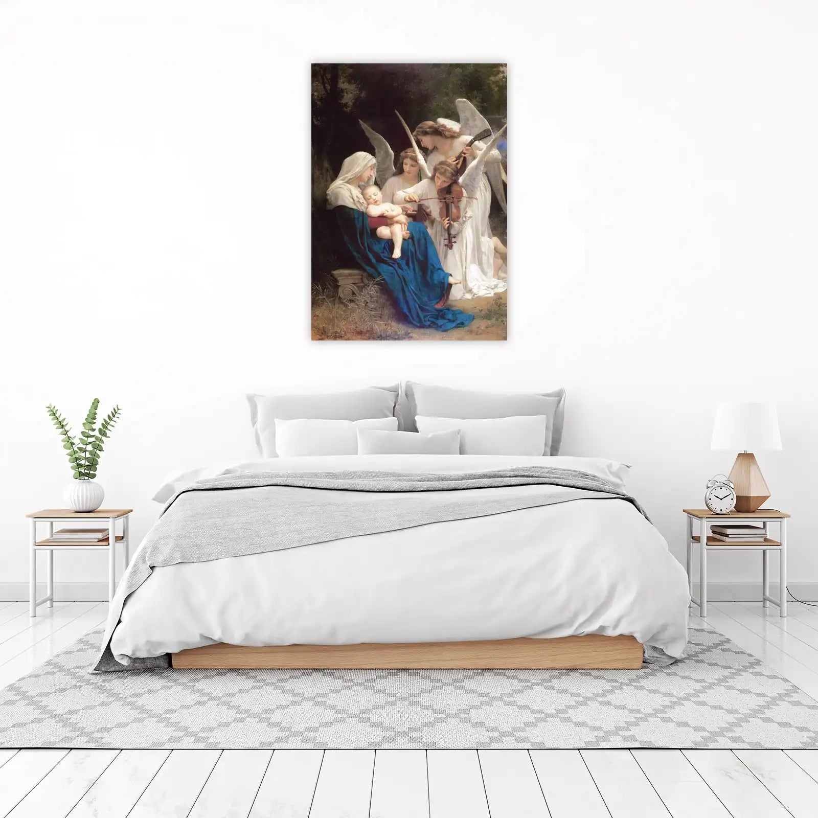 Serene Madonna and Angels Musical Harmony Wall Art
