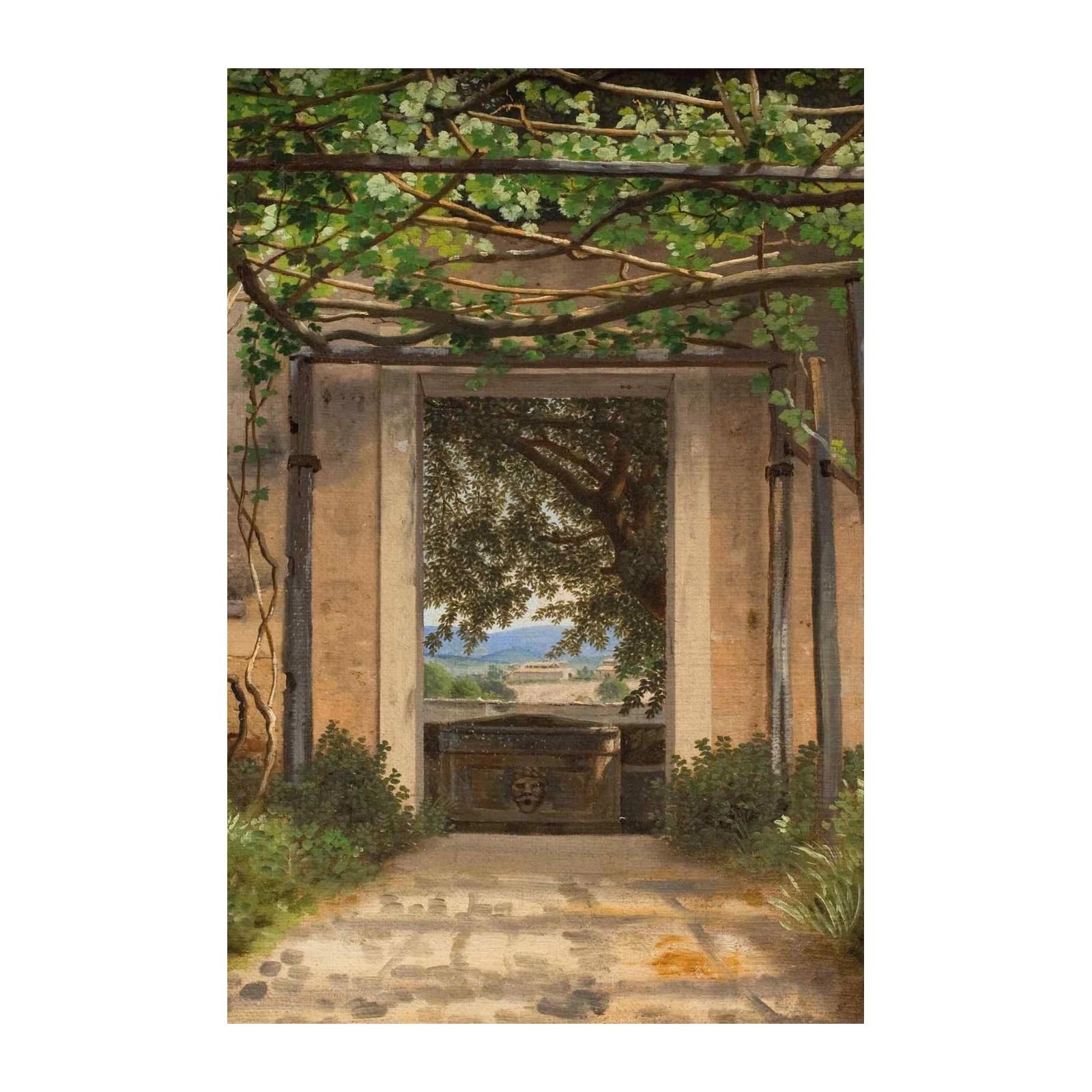 Vineyard Pergola Landscape Classic Wall Art