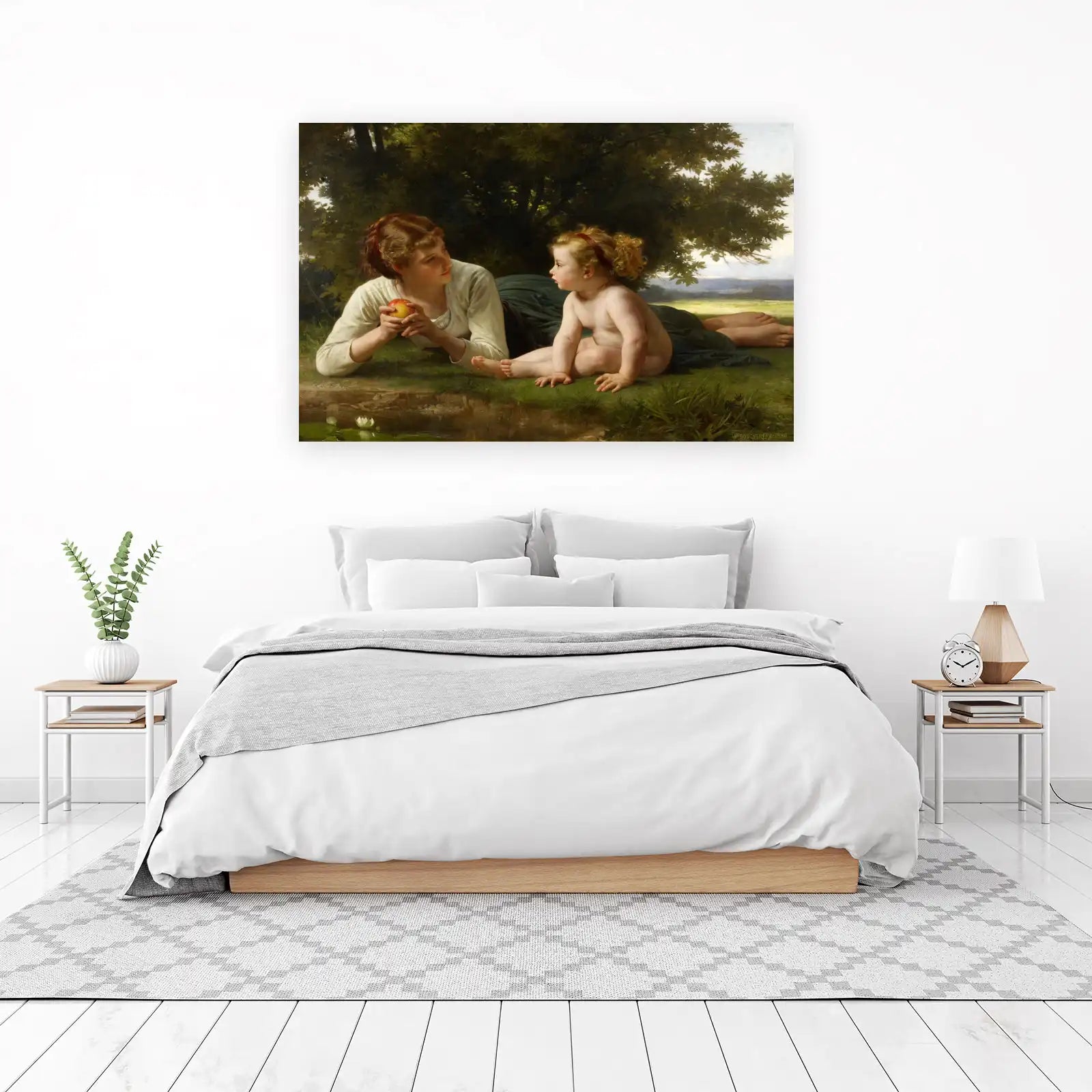 Serene Summer Day: Mother and Child Wall Art