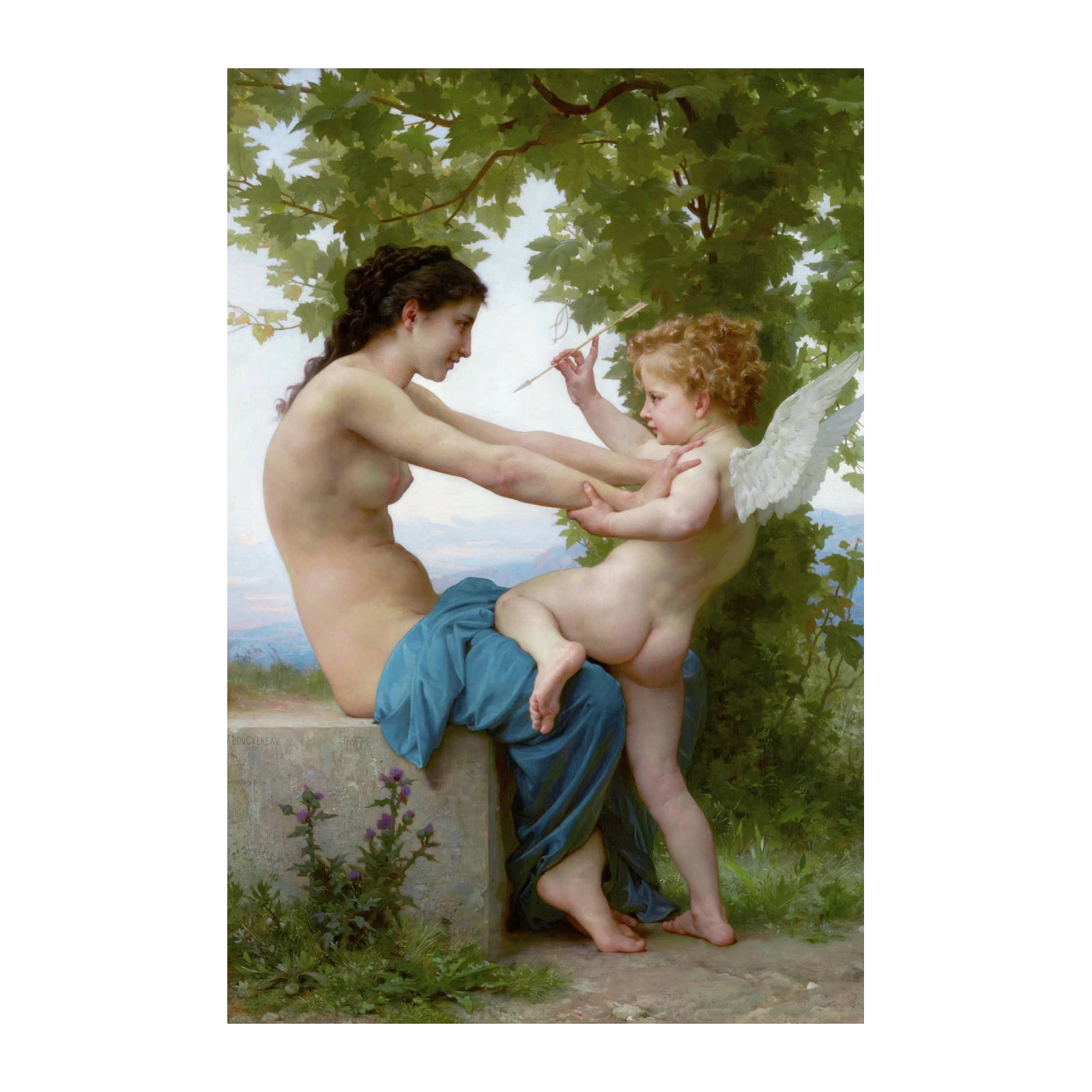 Cupid and Psyche Allegory Wall Art