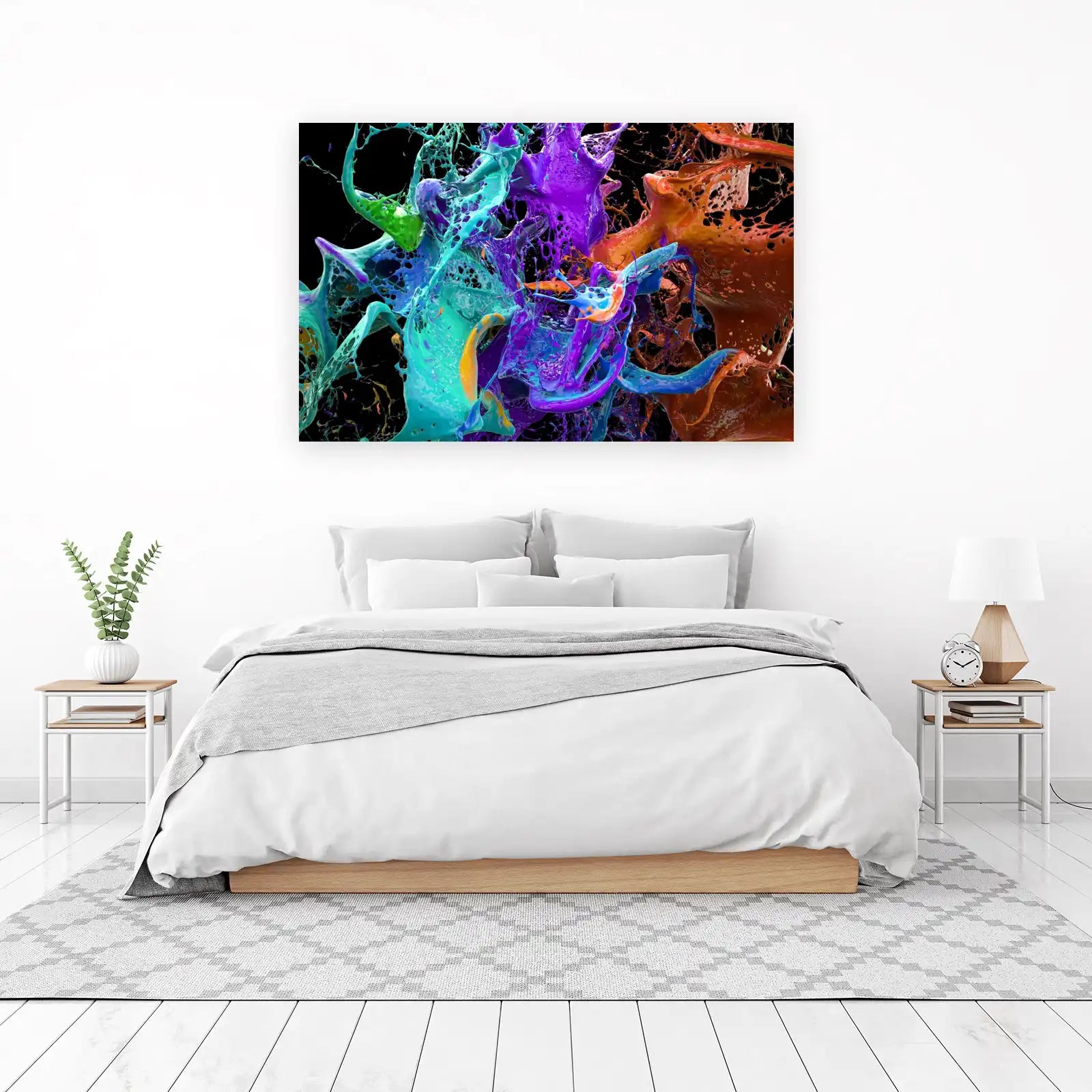Vibrant Splash Abstract Art Wall Art