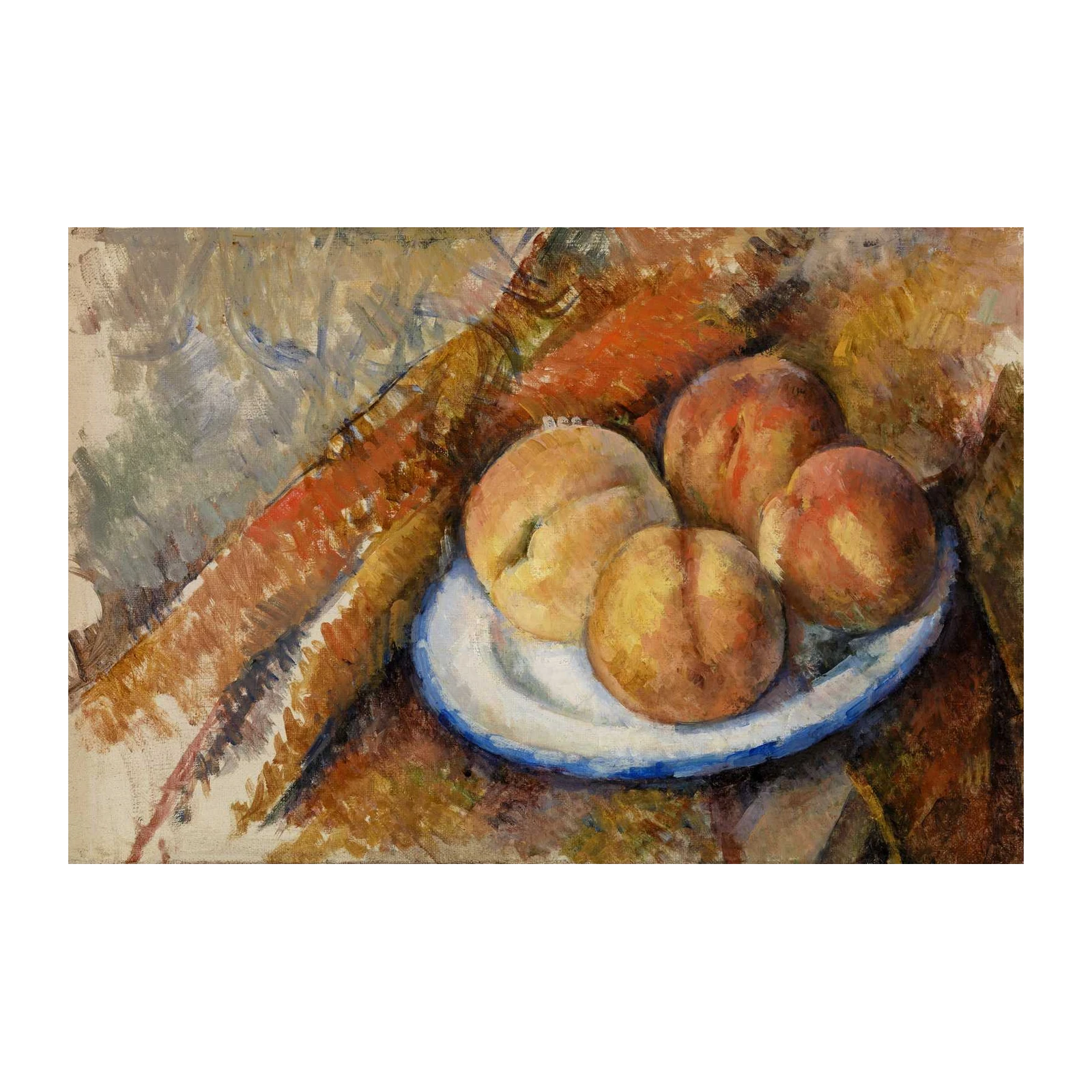 Vibrant Peaches on Plate Wall Art