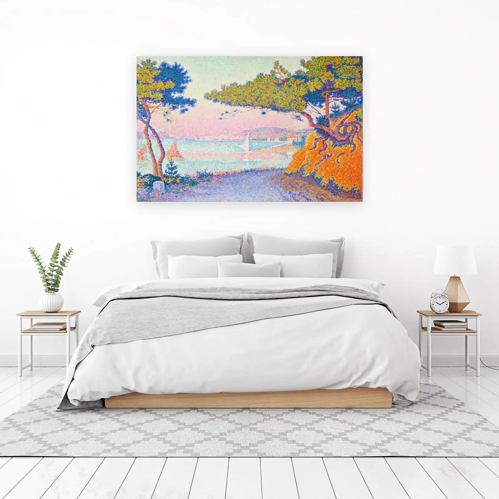 Pointillist Seascape Wall Art