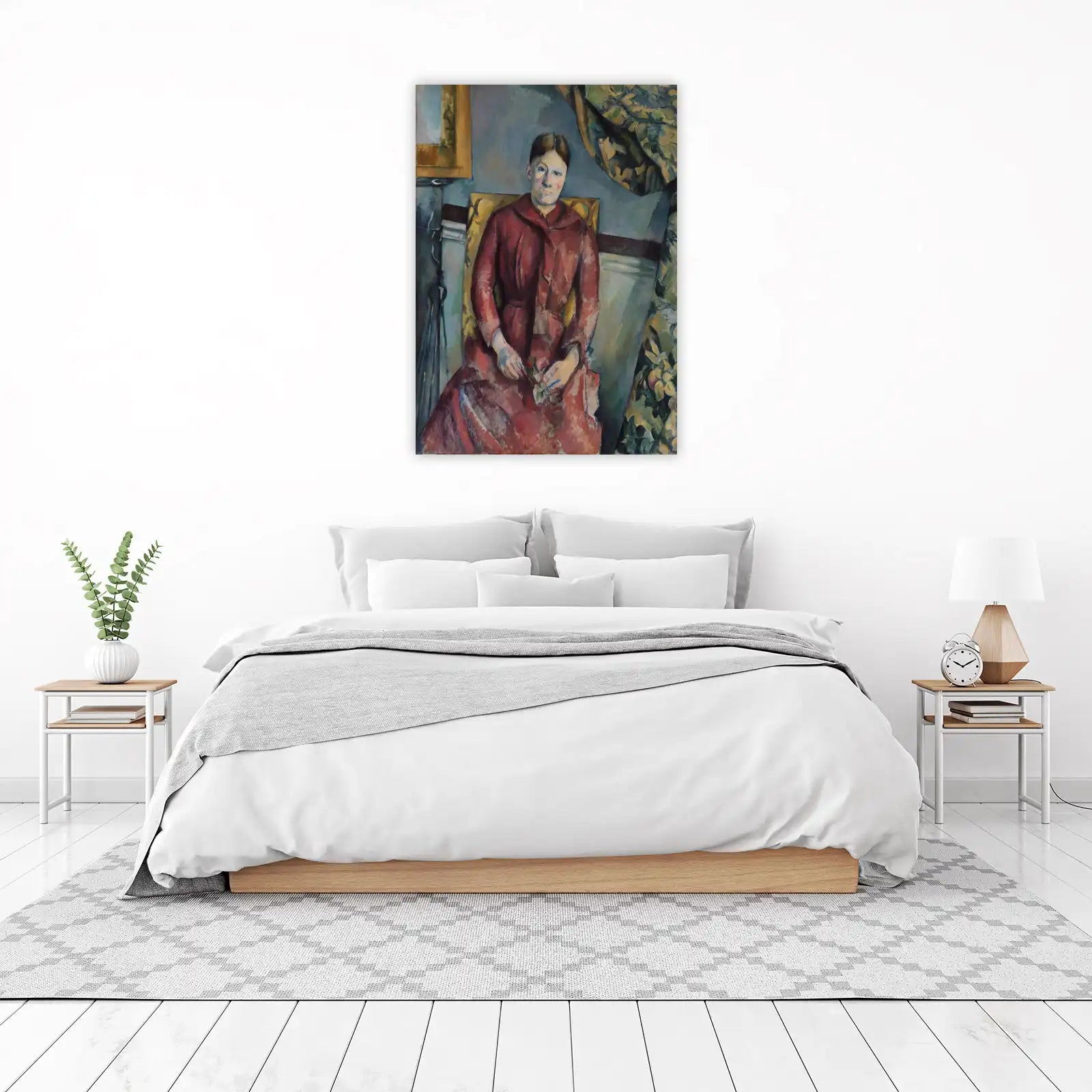 Woman in Red Dress Portrait Wall Art