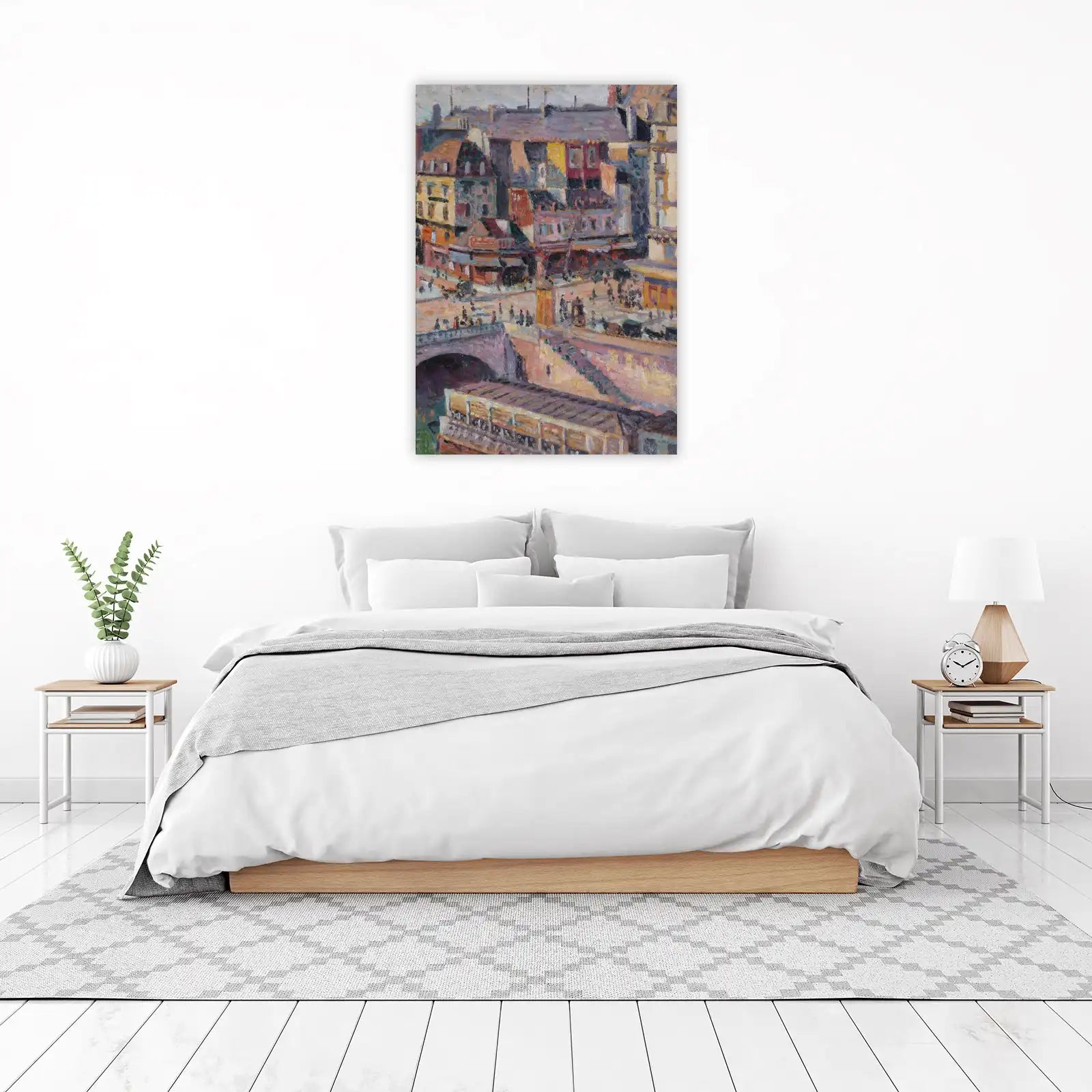 Vibrant Cityscape Impasto Paris Wall Art