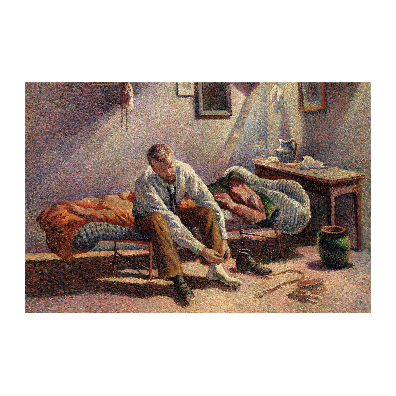 Pointillist Morning Routine Wall Art