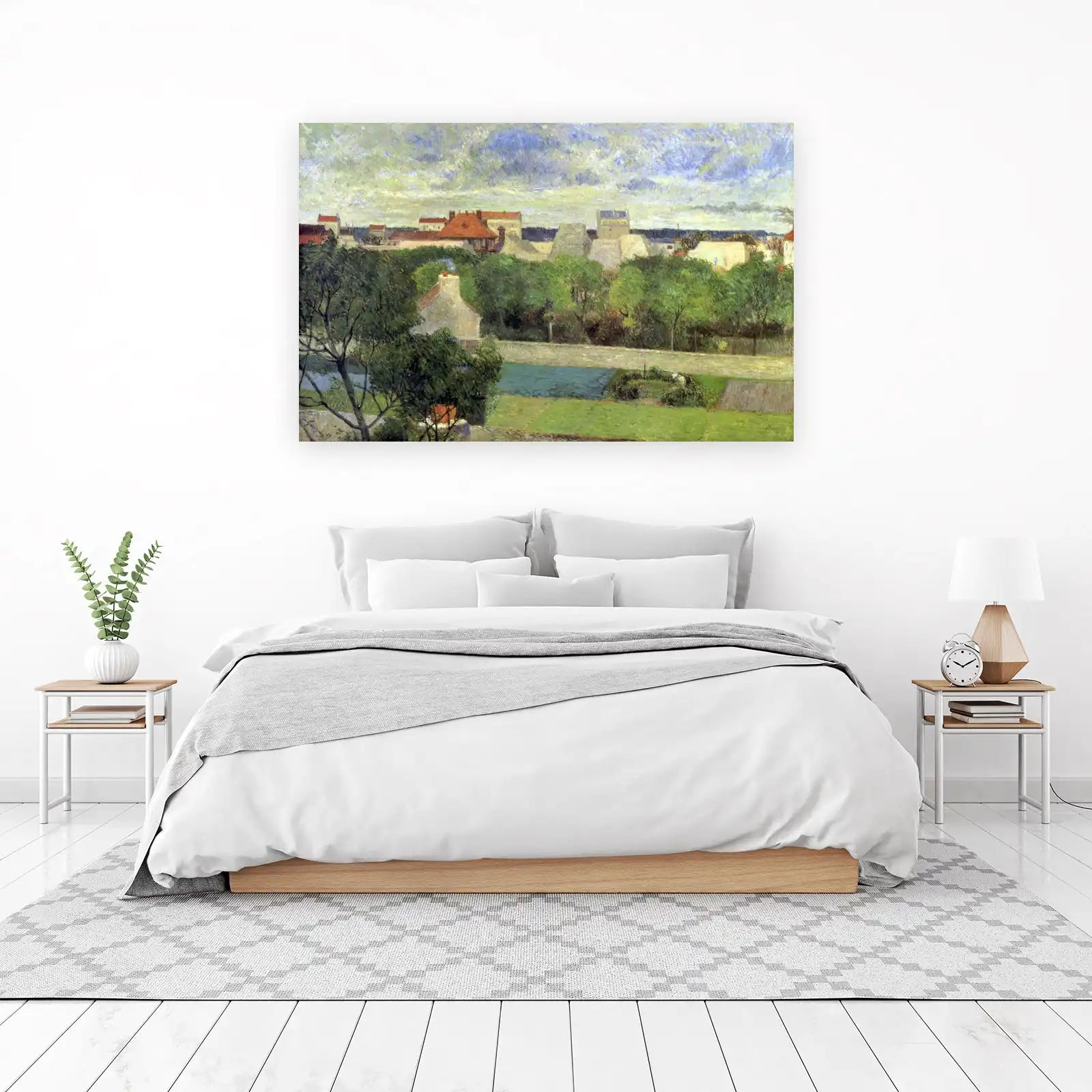 Impressionist Village Landscape Wall Art