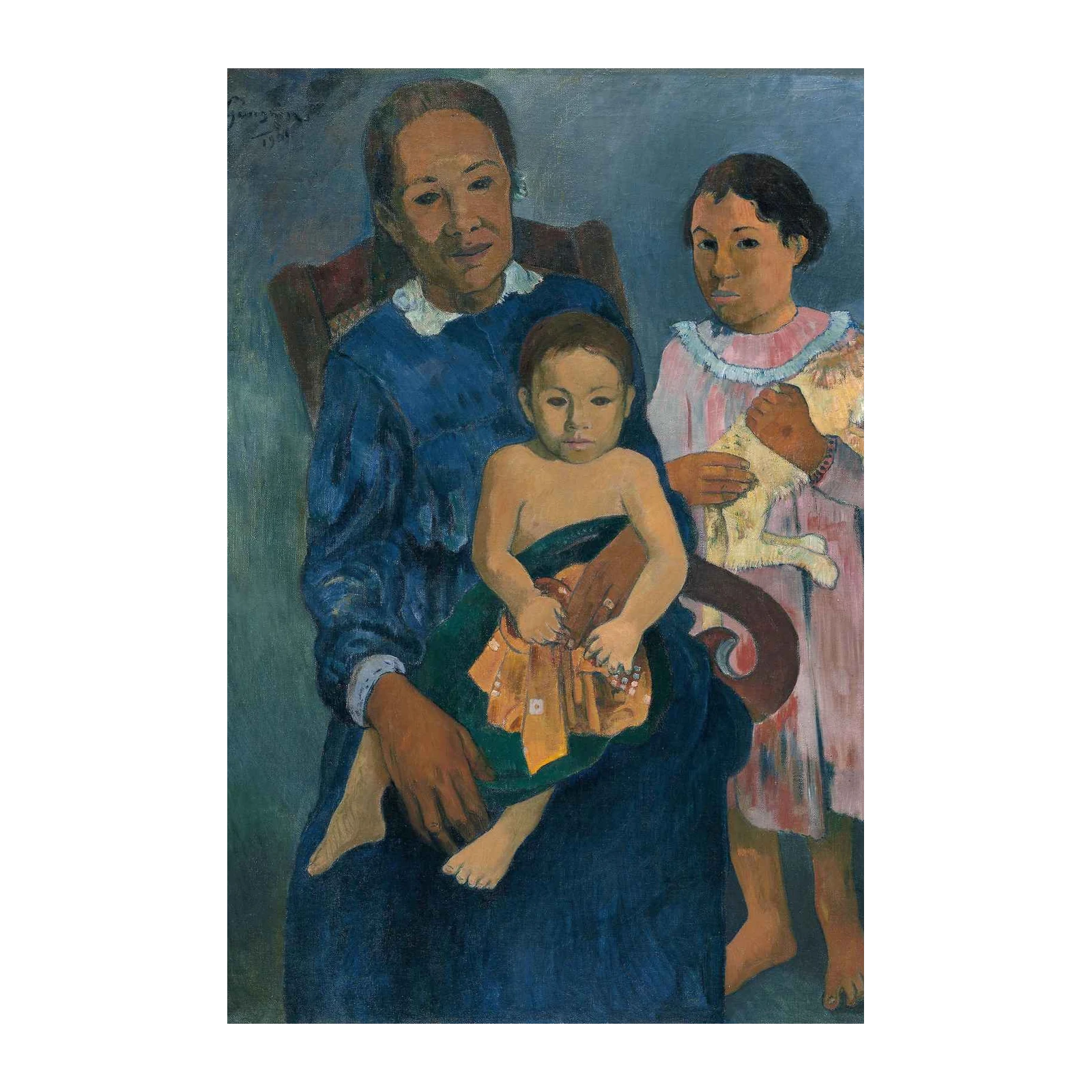 Gauguin Family Portrait Blue Wall Art