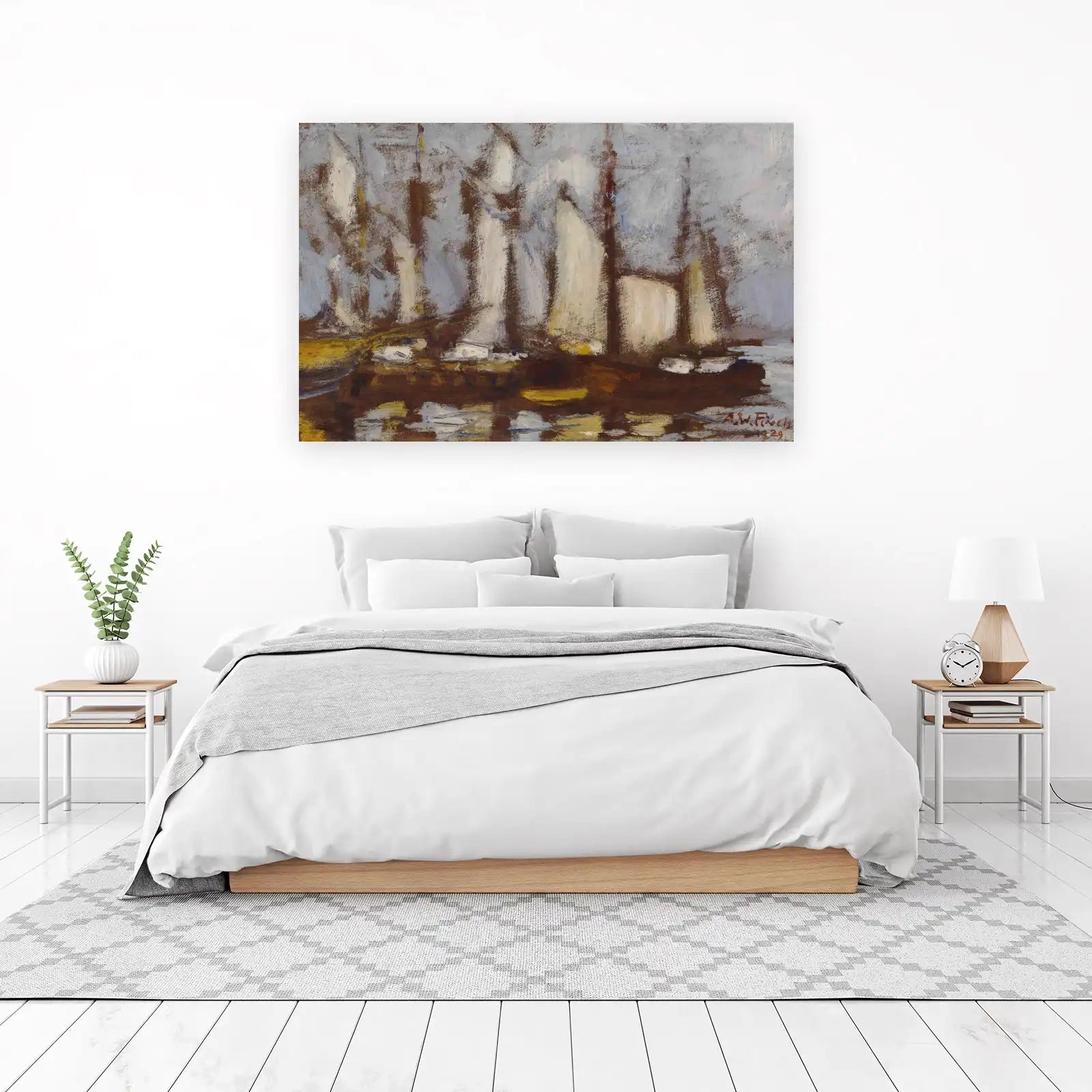 Seascape Sailboats Impressionist Wall Art