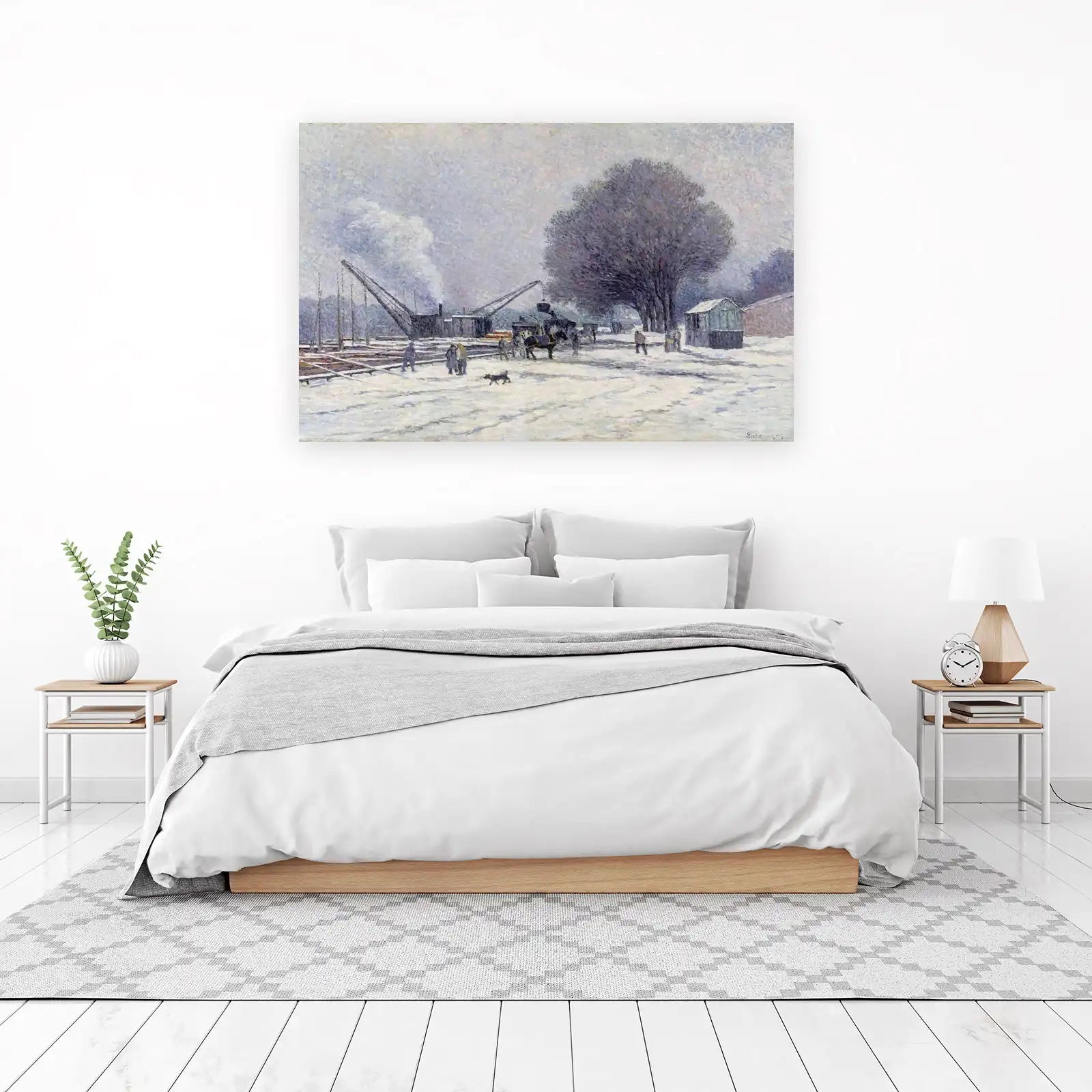 Winter Industrial Scene Wall Art