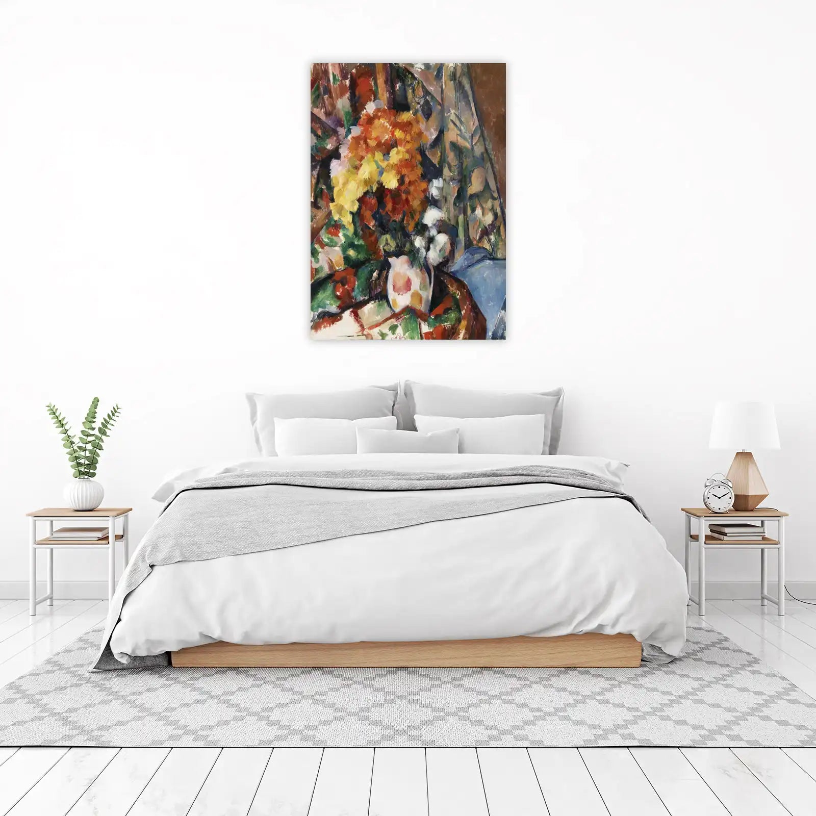 Vibrant Floral Still Life Oil Painting Wall Art